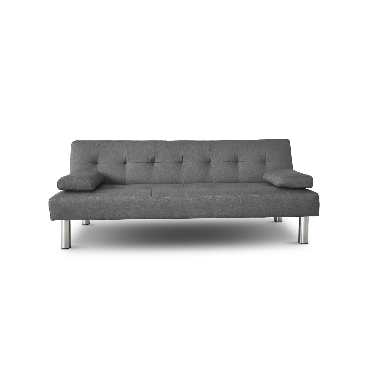 Sofa Bed Grey - Sofa Recliner Lounge Bed 2 Seater Futon - Bunnings ...