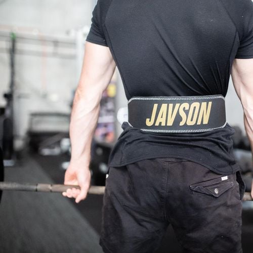 Weightlifting belt Leather Pro lifting Power Exercise Strap by Javson