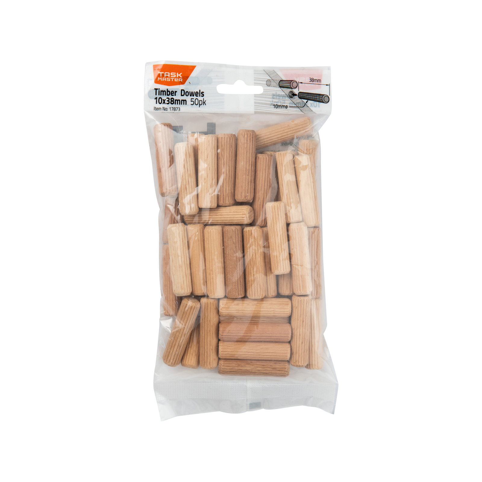 Taskmaster 10 x 38mm Timber Dowel Connectors 50 Pack Bunnings Australia