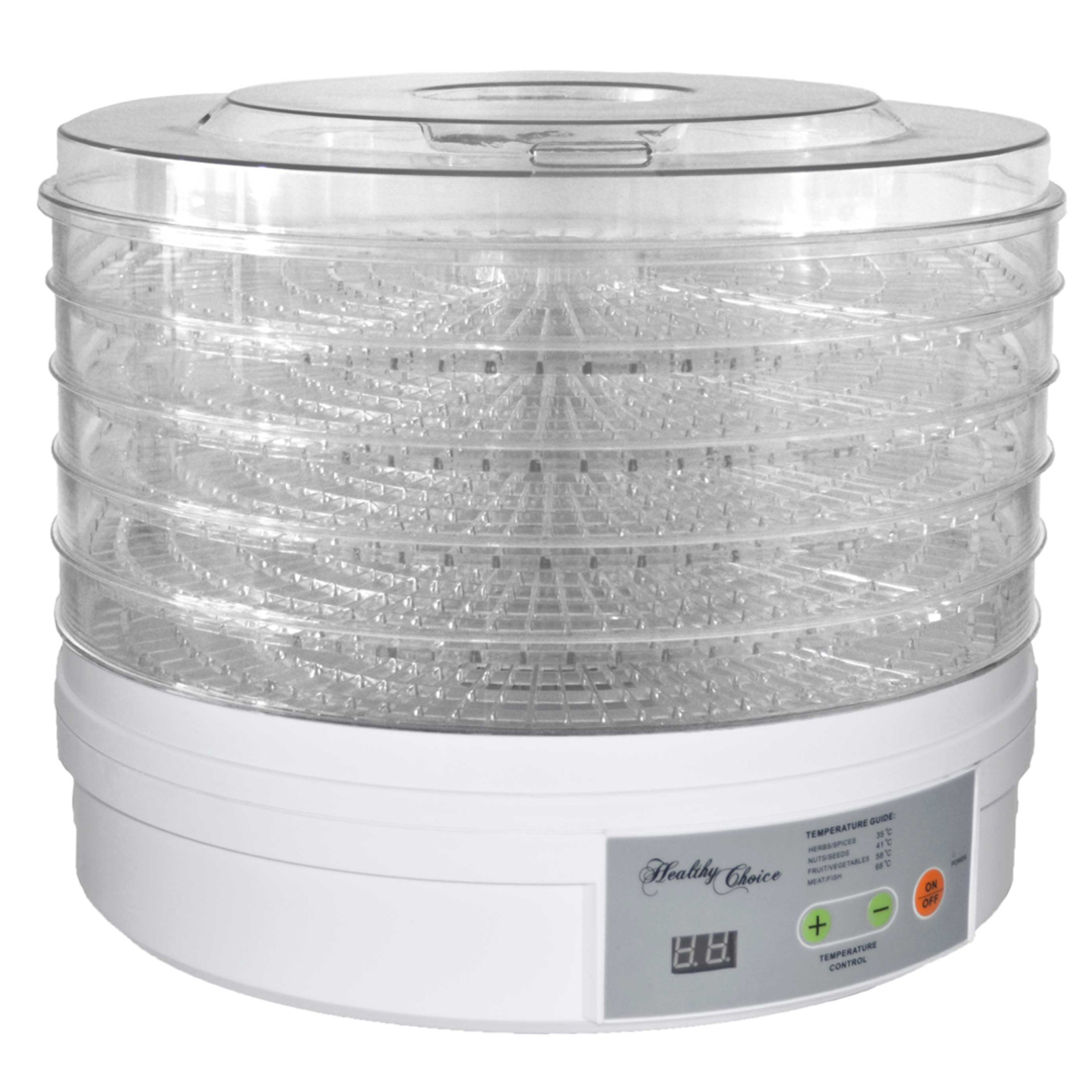 Healthy Choice 300W Food Dehydrator 5 Tier/Layer/Temperature Control