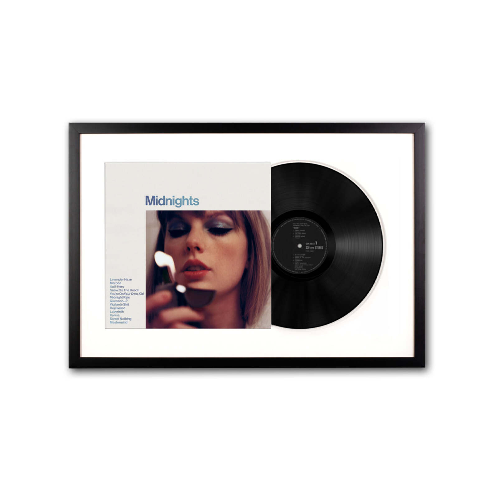 Framed Taylor Swift Midnights Vinyl Album Art Bunnings Australia