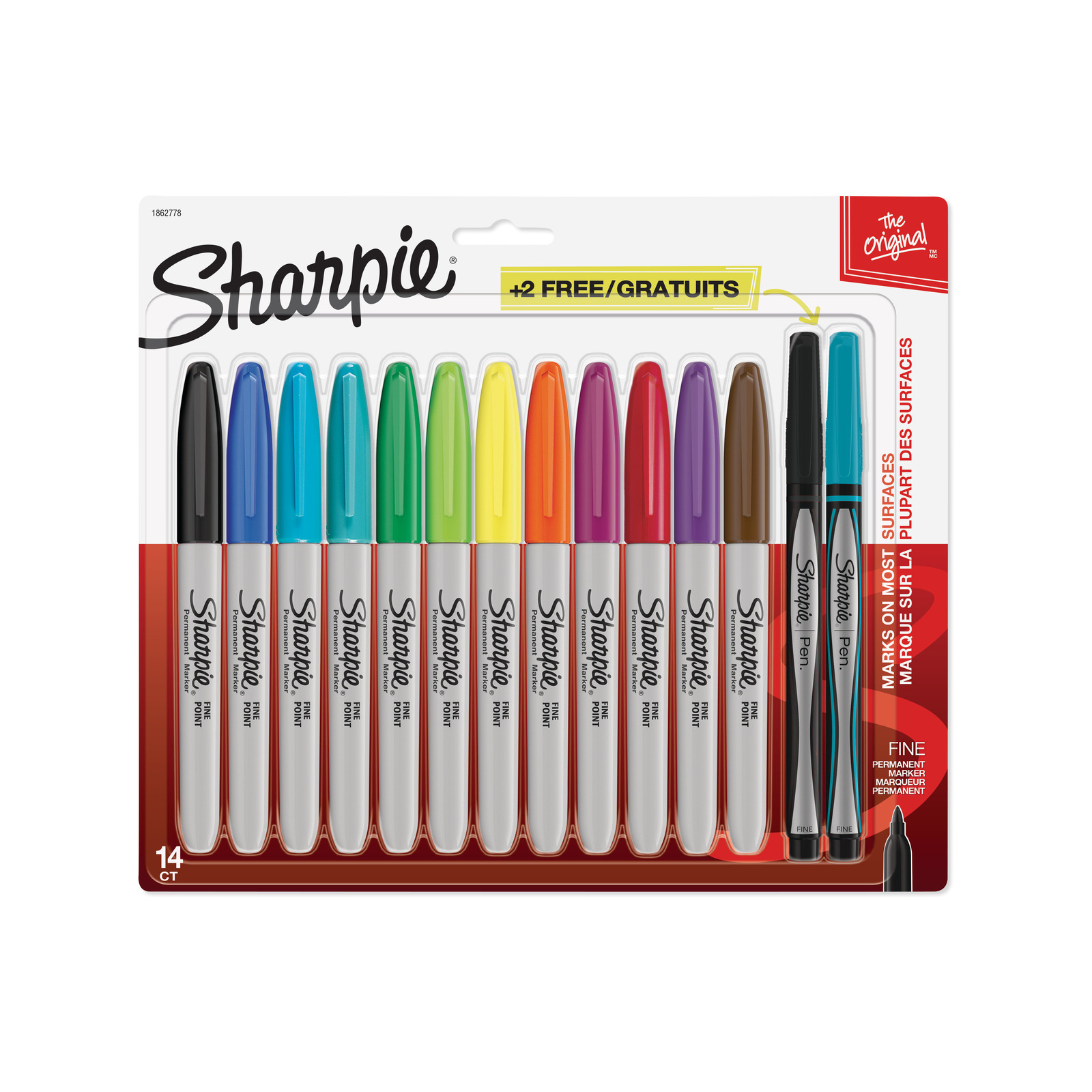 Sharpie Fine Point Permanent Marker 12 Pack With 2 Bonus Pens