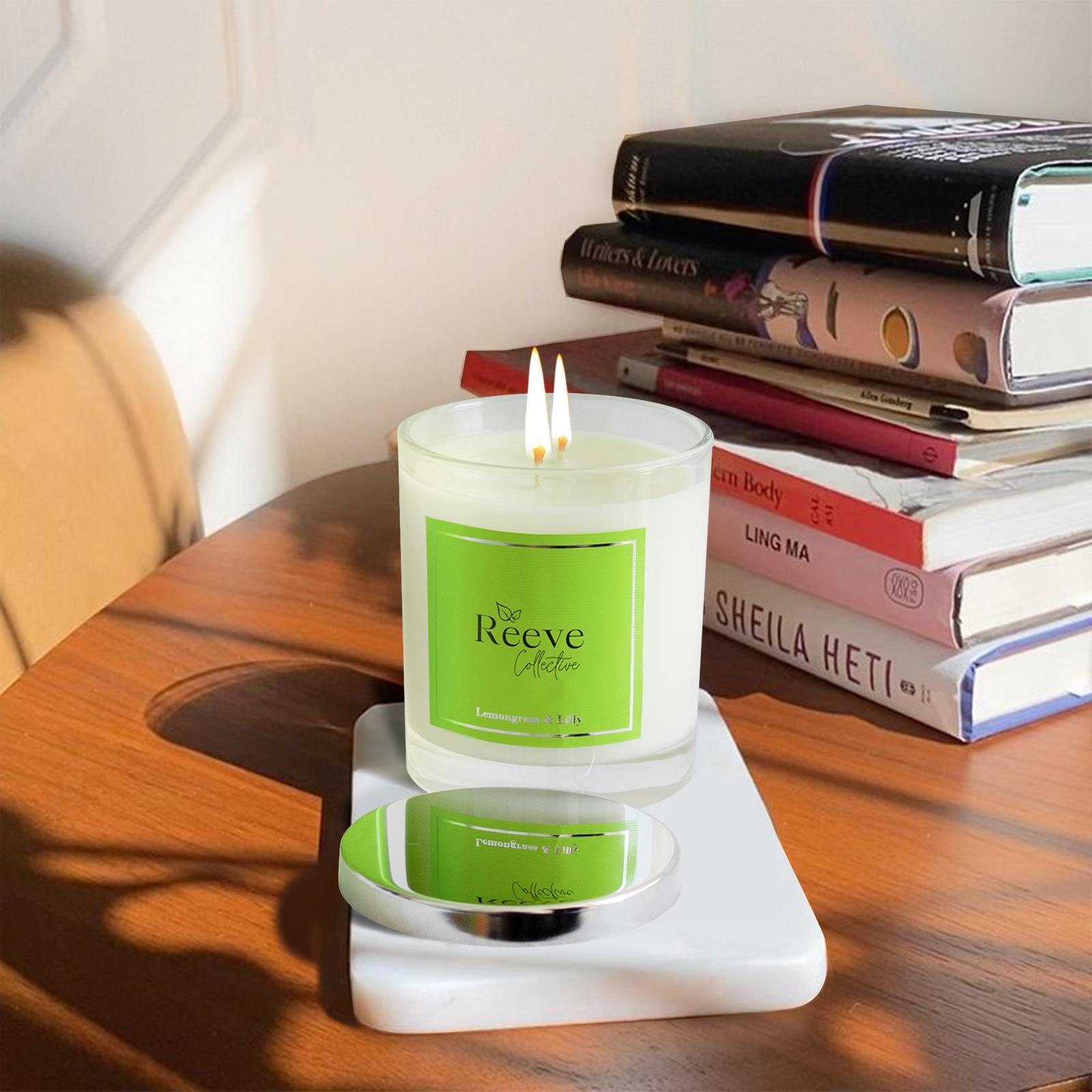 Reeve Collective Lemongrass & Lilly Scented Soy Candle 300g Bunnings Australia