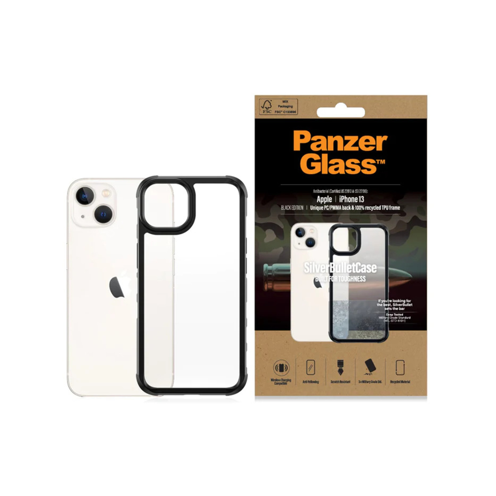 PanzerGlass SilverBullet Case Cover For iPhone 13 - Black - Bunnings ...