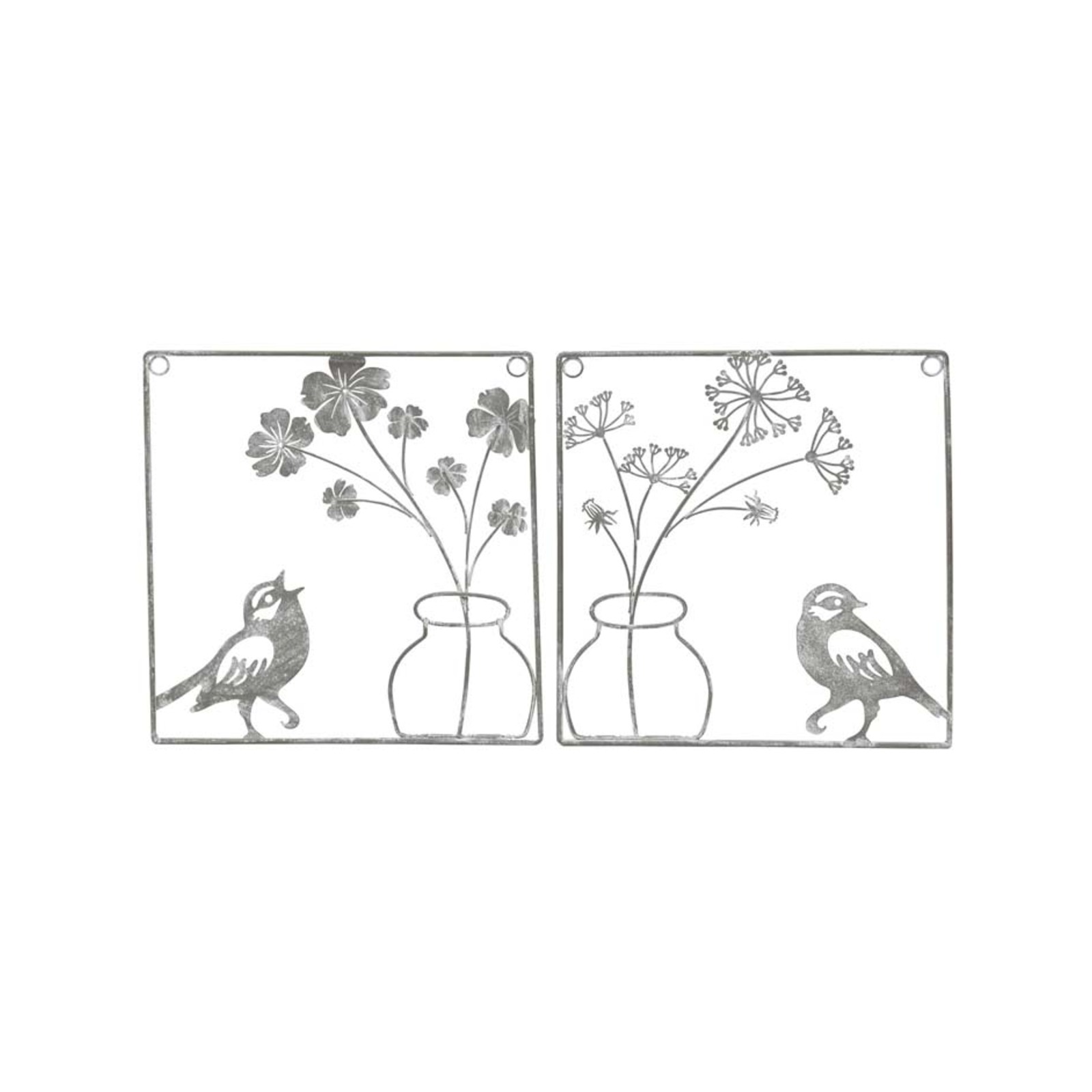 Willow & Silk Metal Bird Indoor Wall Art Set of 2 Bunnings Australia