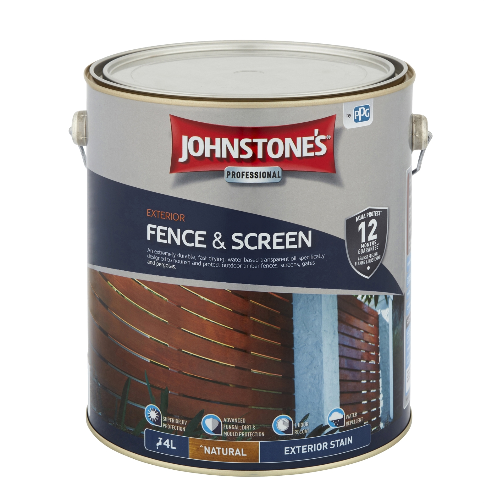 Johnstone's 4L Natural Fence And Screen Oil Exterior Stain Bunnings Australia