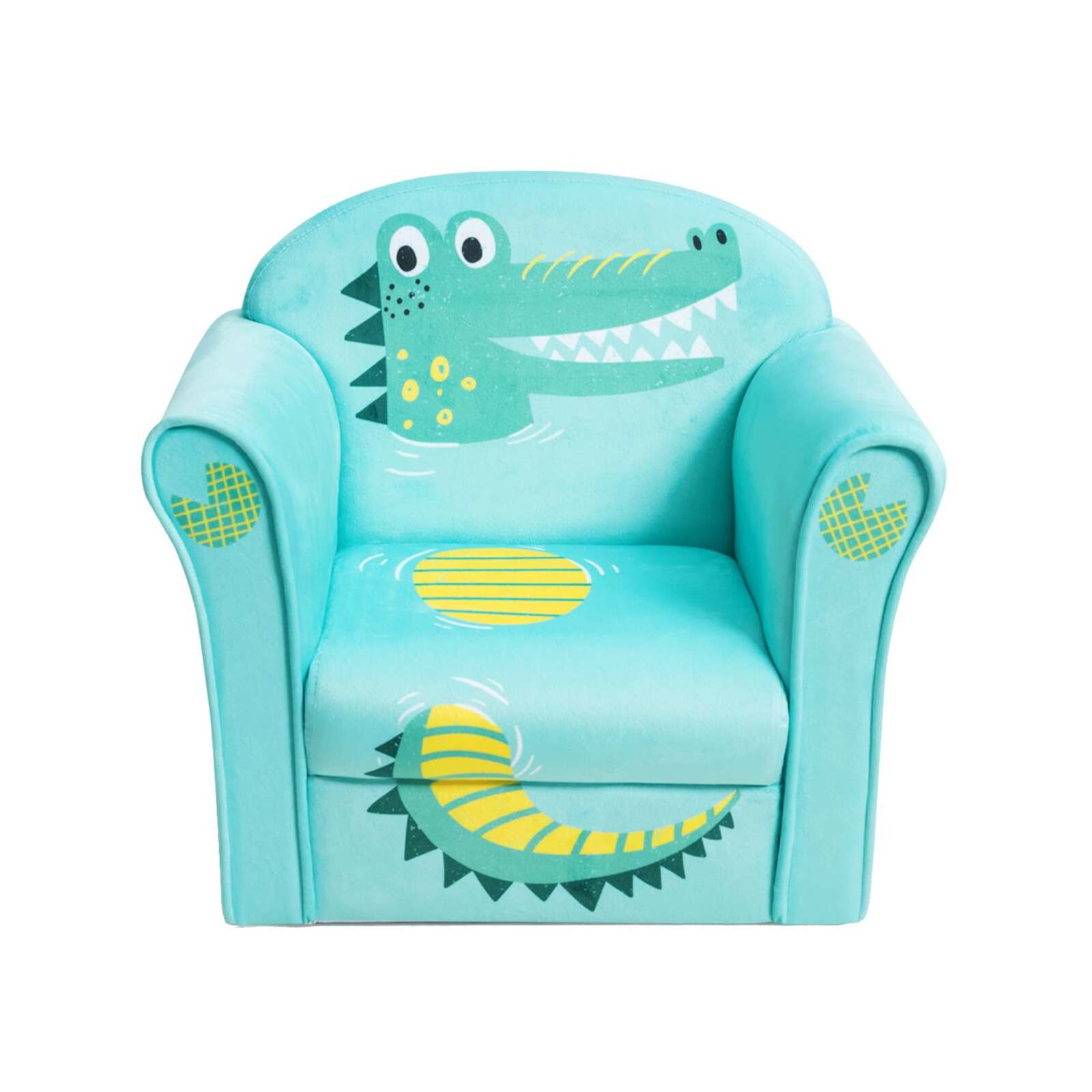 Costway Crocodile Kids Sofa Plush Lounge Chair Wooden Bunnings Australia