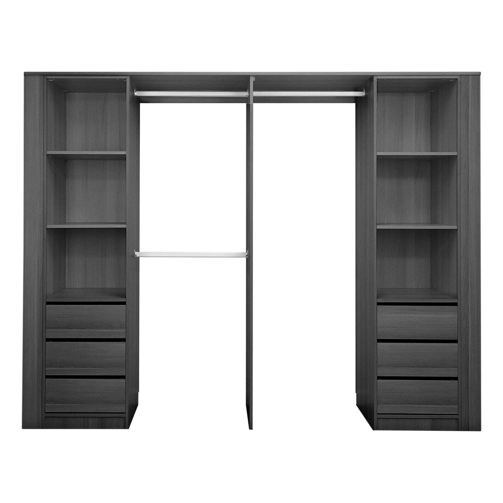 Multistore 2100 2400mm Storm Pack 6 Built In Wardrobe Package