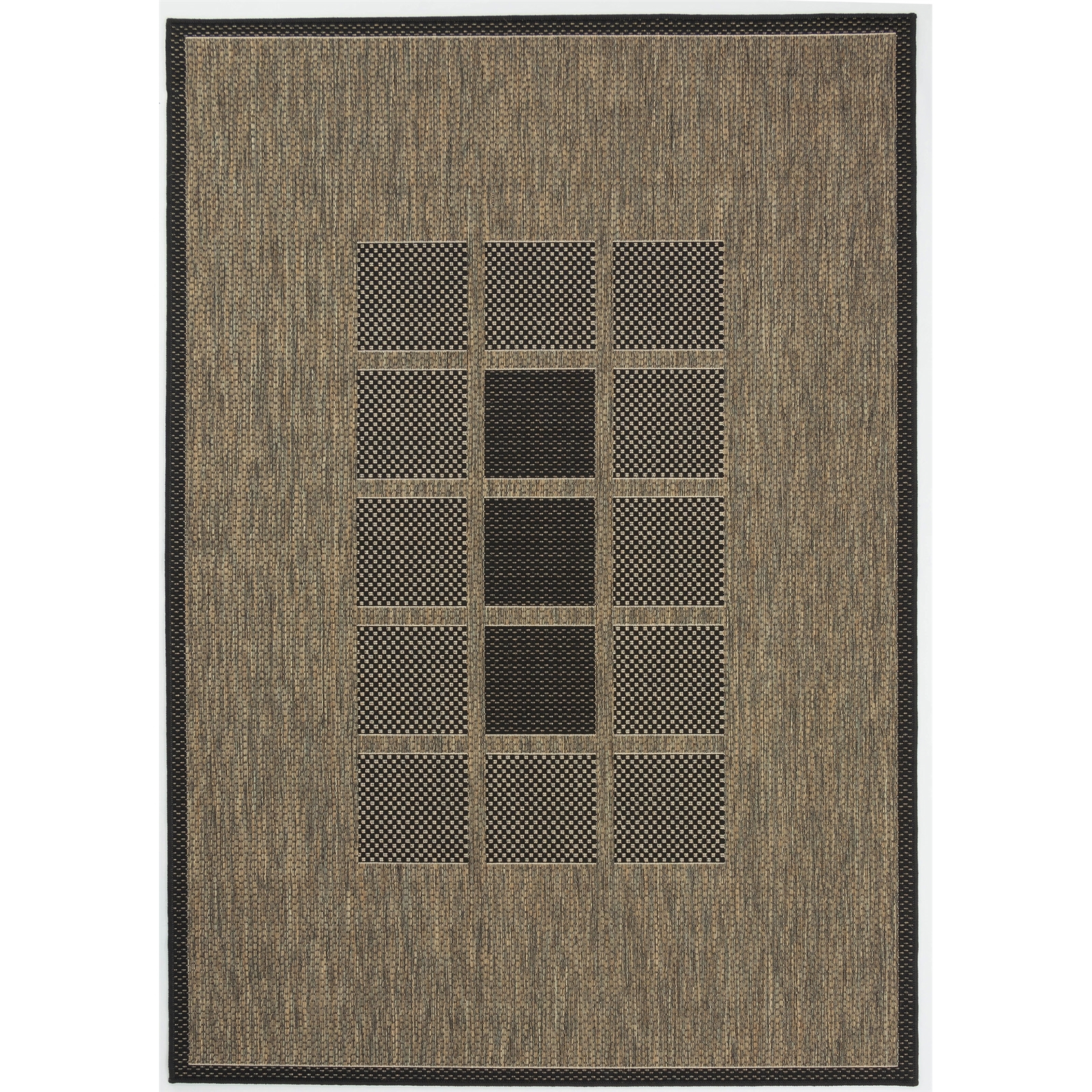 Hufflett 200 x 285 Grey Windows Ceduna Polypropylene Flat Weave Rug ...