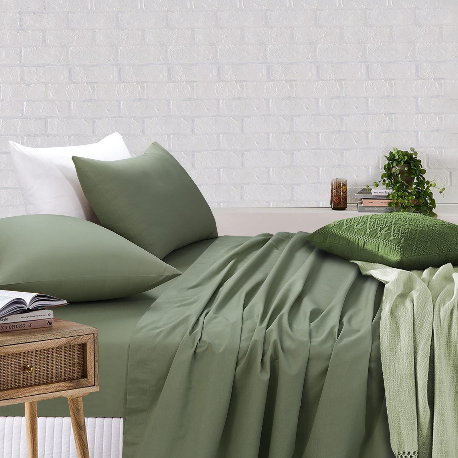 Amson Royale Cotton King Single Sheet Set Fitted Flat Sheet With