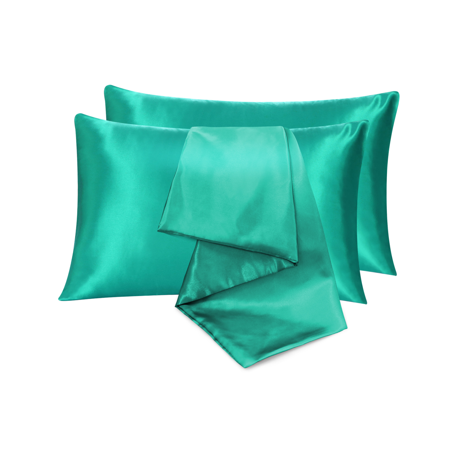 LINENOVA Satin Pillow Case Queen Size Pair Dark Green Bunnings Australia