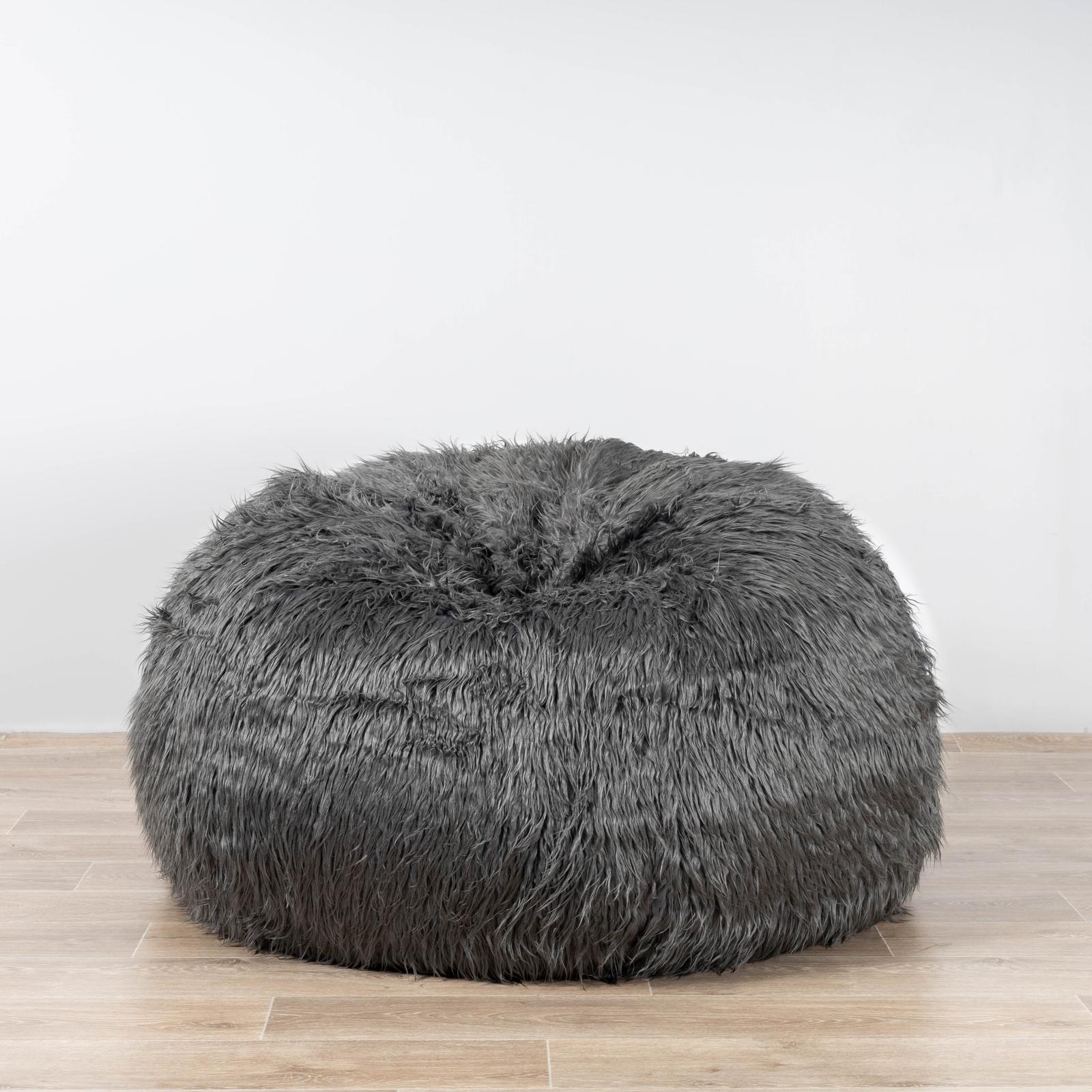 Fur Bean Bag Charcoal Grey Polo Bunnings Australia   2274d9ac14b74d738e48be9bbd5469c2