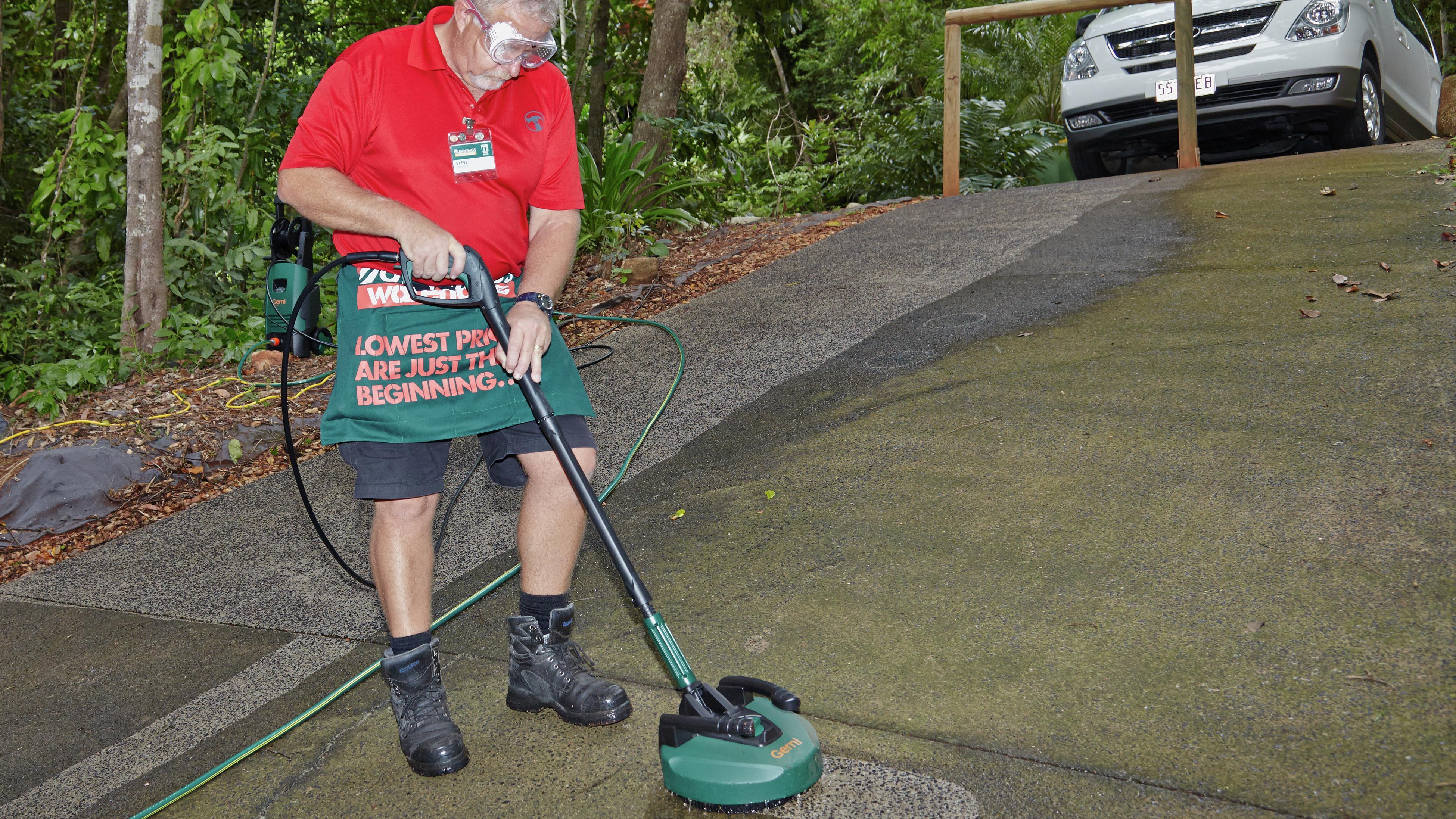 Best way to clean deals concrete driveway without pressure washer