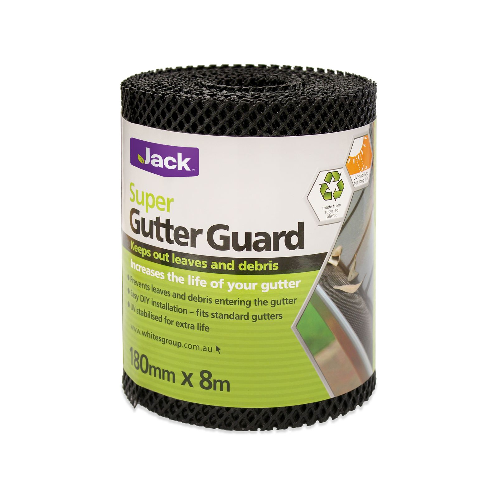 Jack 180mm x 8m Black Super Gutter Guard Bunnings New Zealand