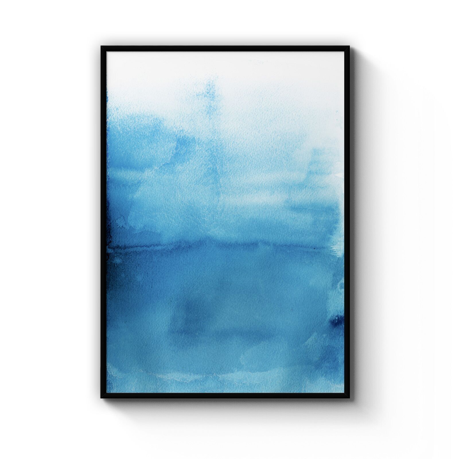 Minimal Blue Painting Abstract Modern Wall Art - Bunnings Australia