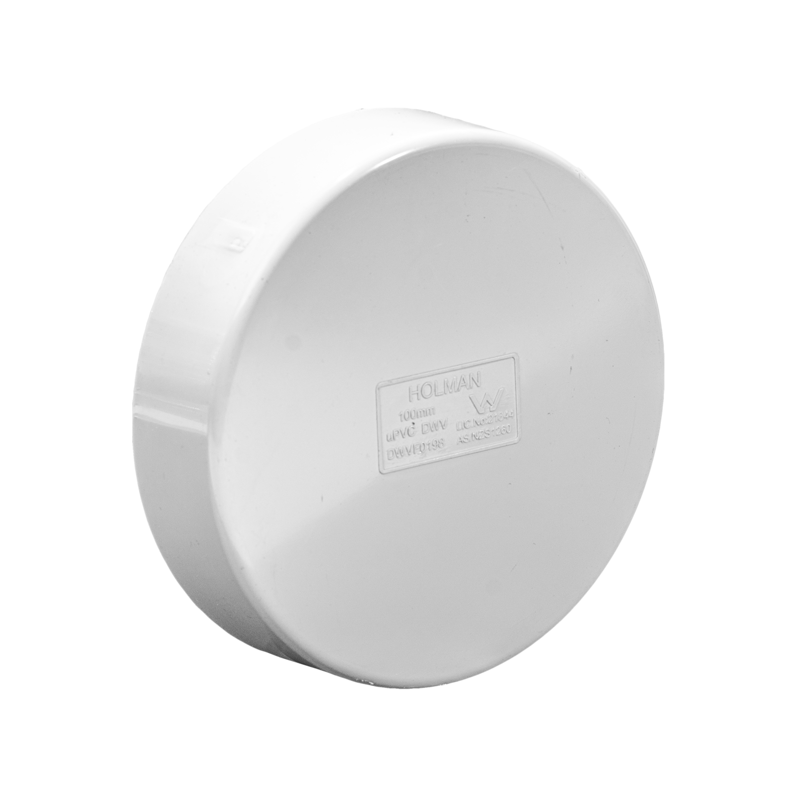 Holman 100mm PVC DWV Push On Cap Bunnings Australia