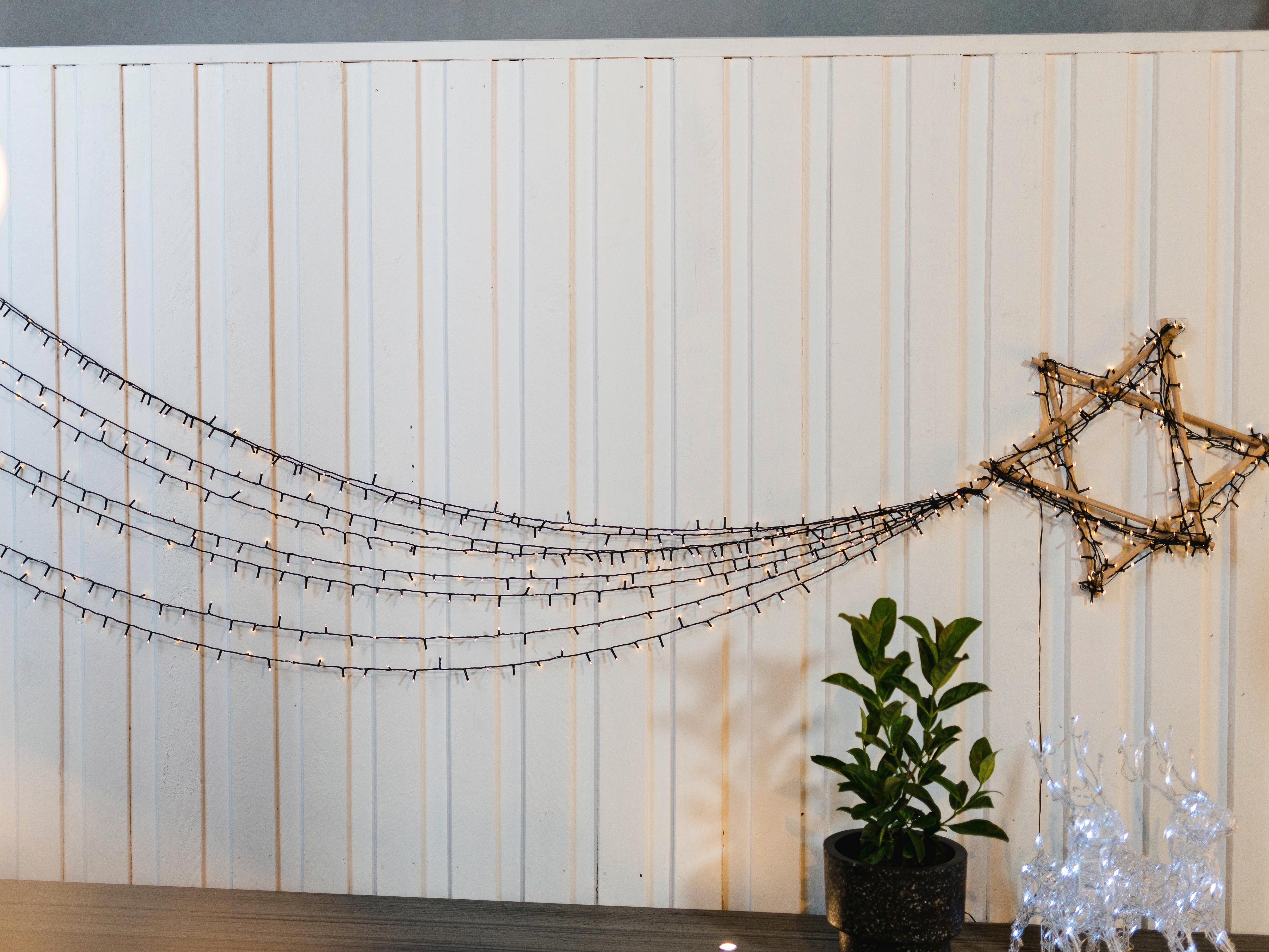 DIY Kit, Star Macrame Wall Hanging with Fairy Lights