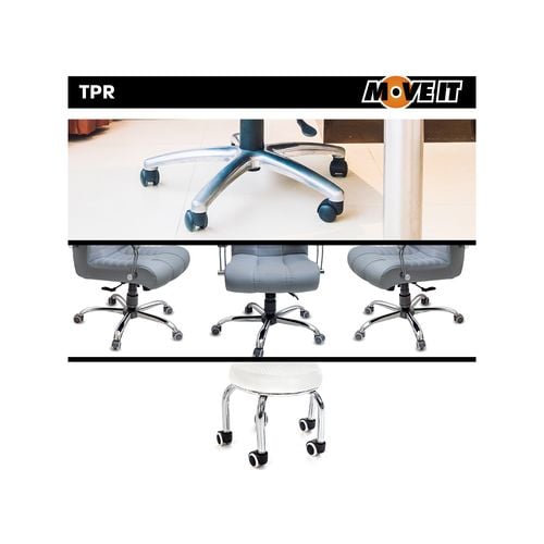 Moveit 50mm Hooded Grey Rubber Office Chair Castor 2 Pack Bunnings