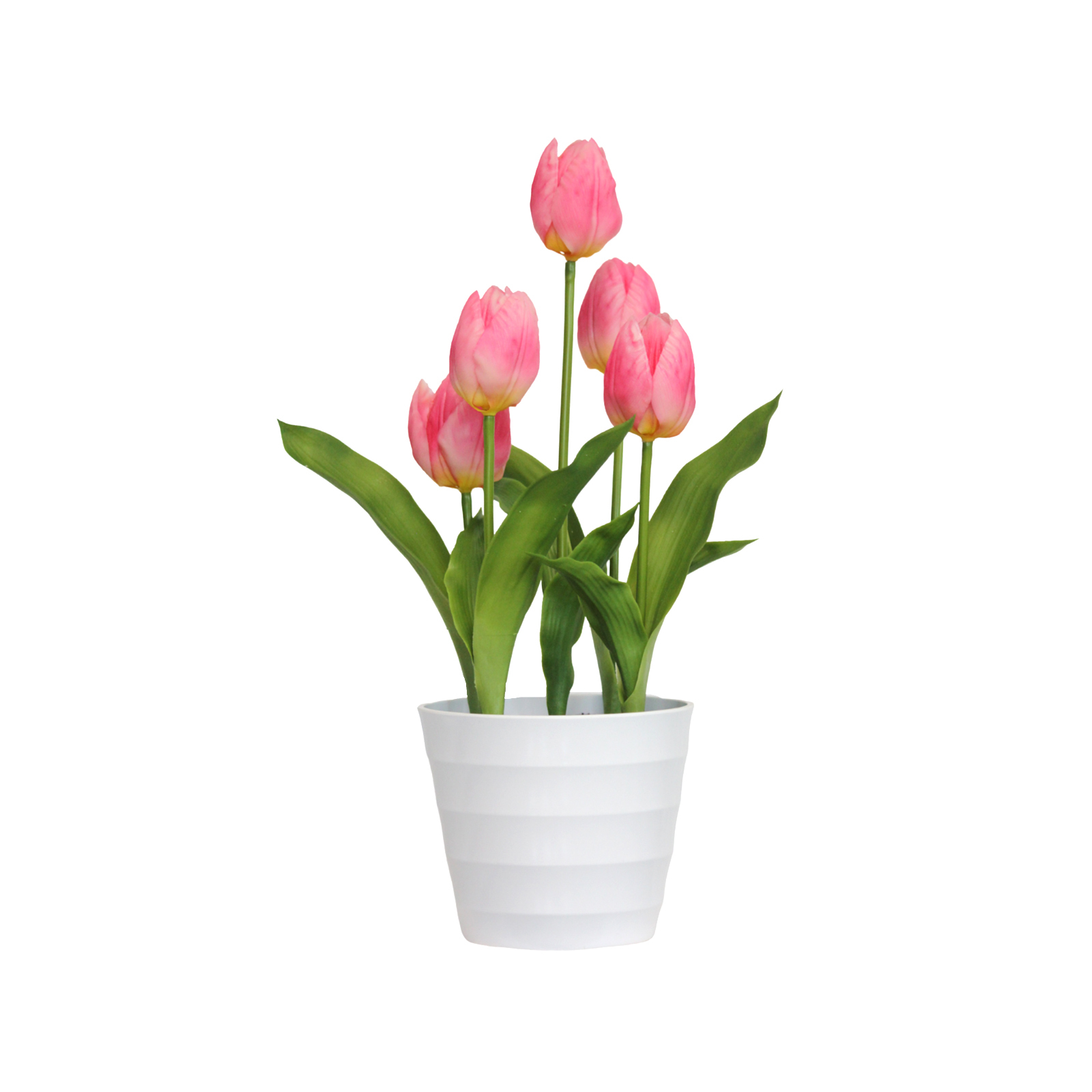 UN-REAL 48cm Pink Artificial Potted Tulip - Bunnings Australia