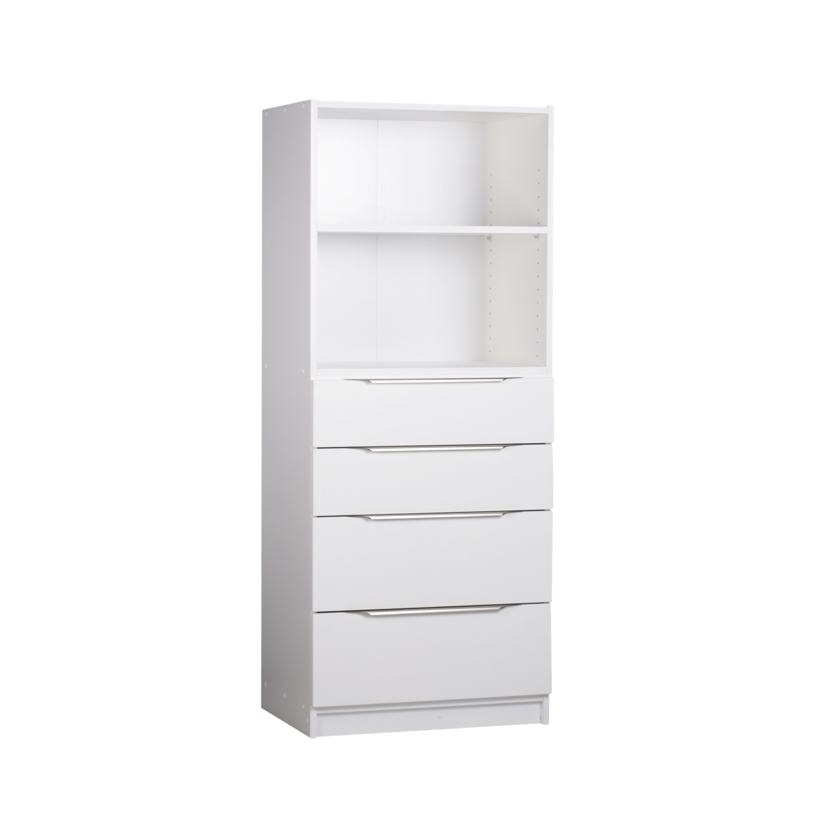 Multistore 1495 x 608 x 430mm Crisp White 1 Shelf 4 Drawer Storage Unit
