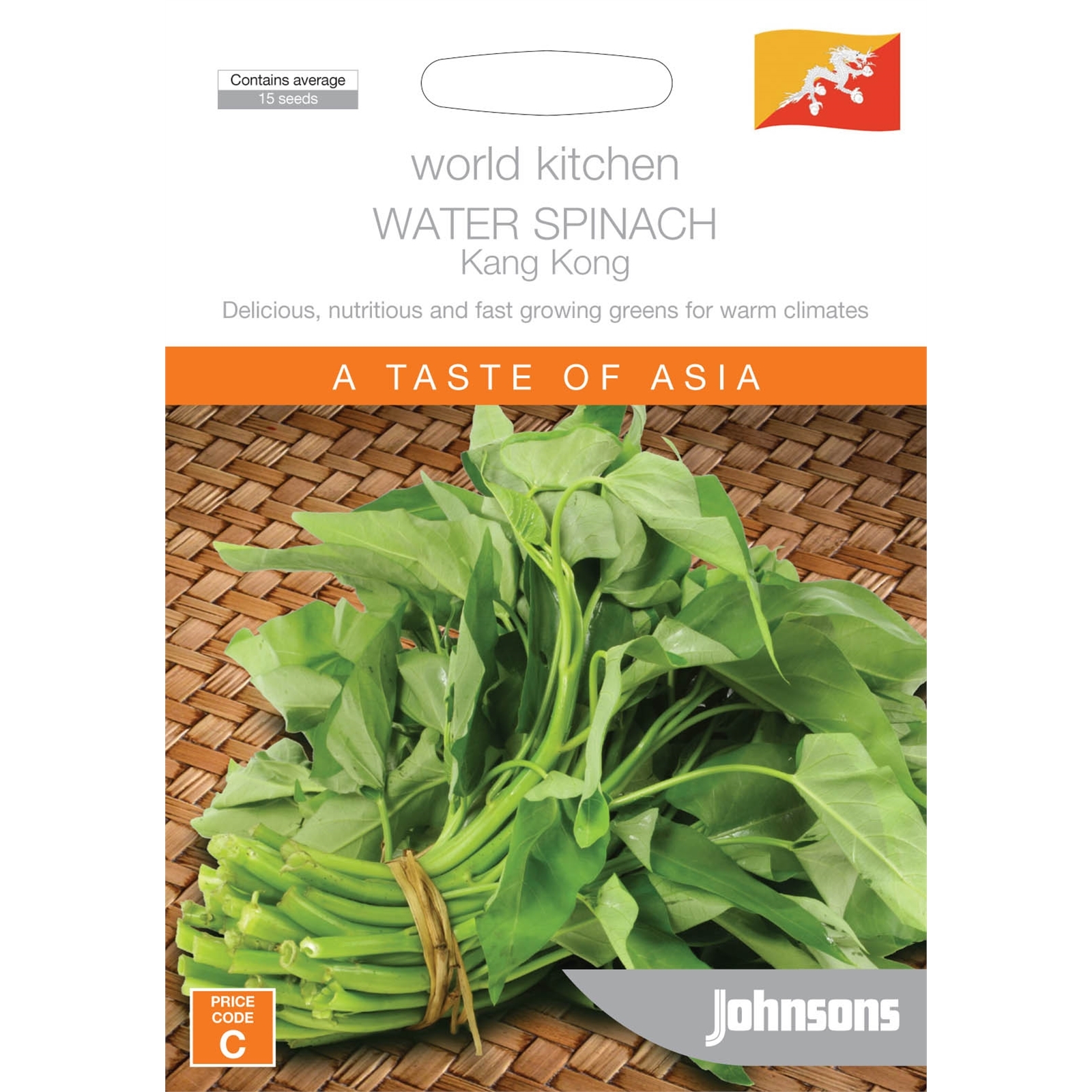 Johnsons World Kitchen Water Spinach Kang Kong Seeds Bunnings Australia
