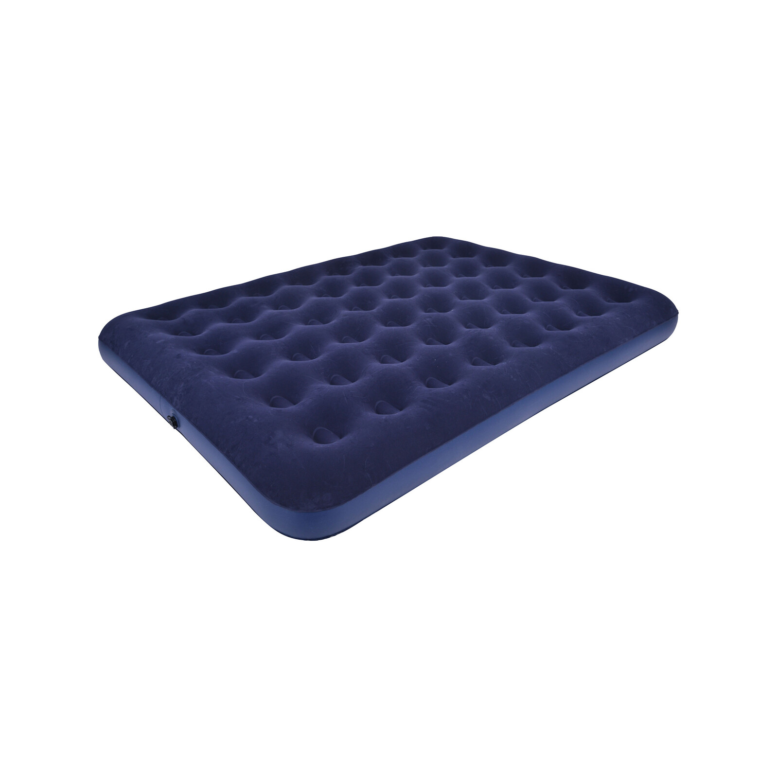 All Set Blue Queen Size Flocked Airbed Inflatable Camping Mattress