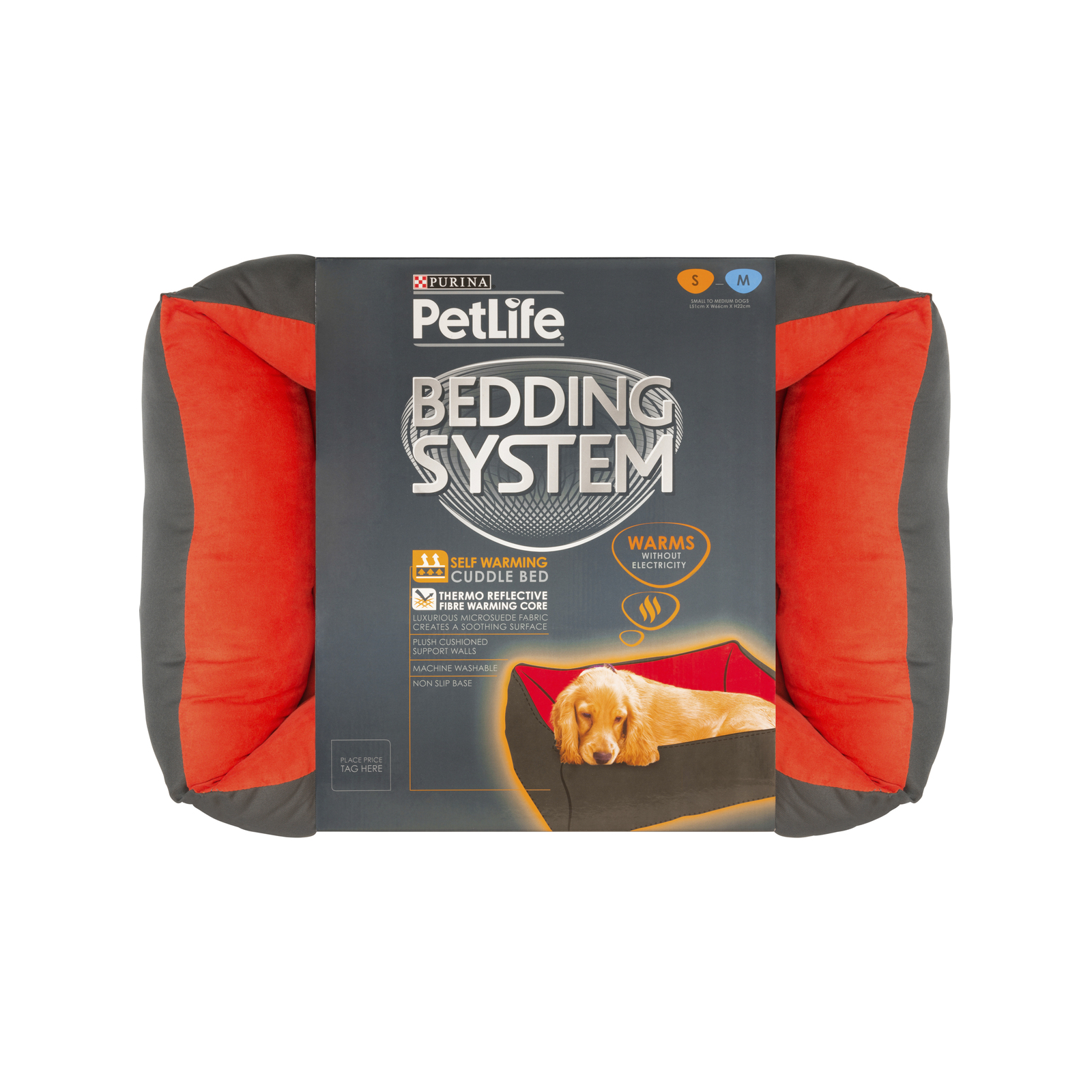 Purina Petlife Red Self Warming Bed S/M Bunnings Australia