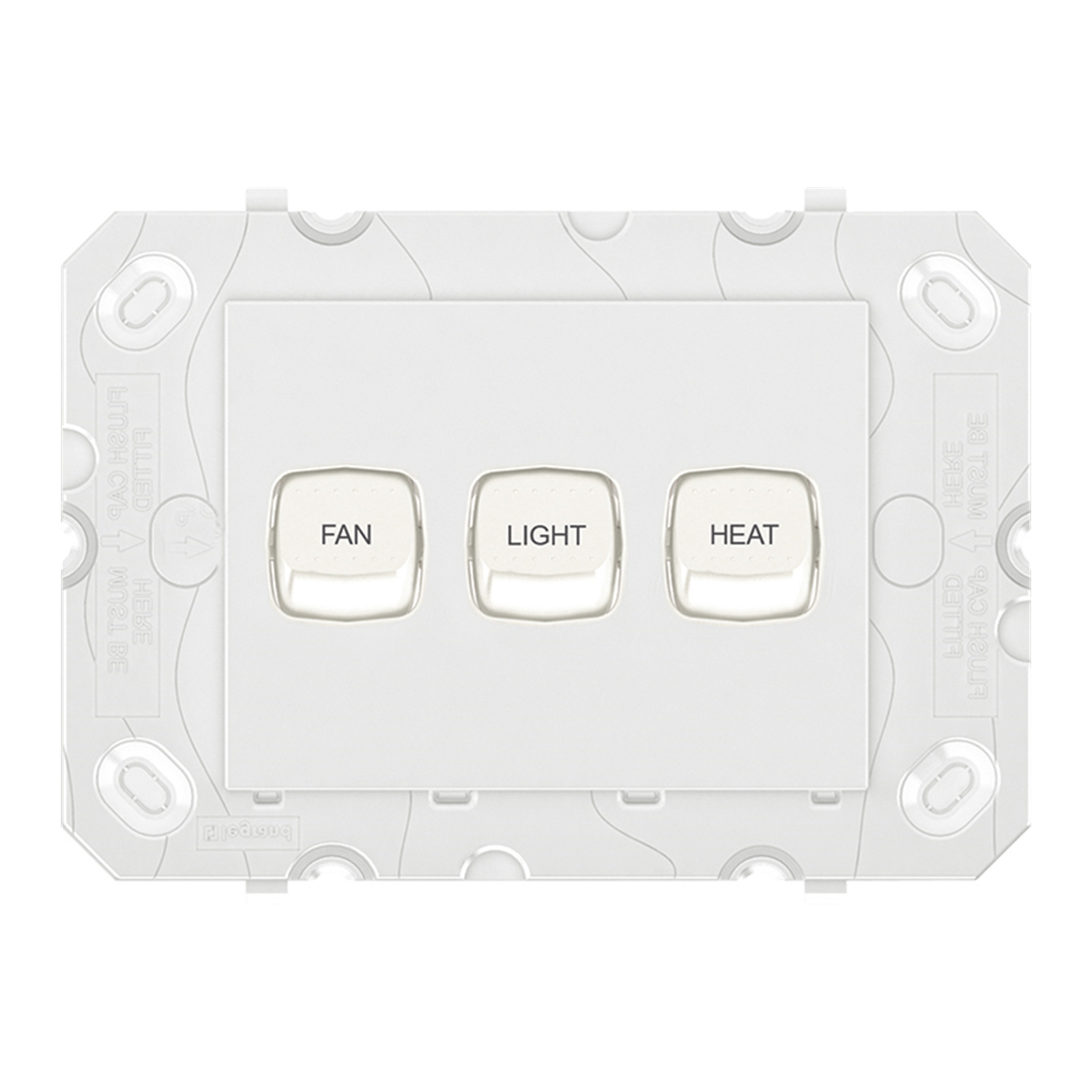 HPM Arteor 3 Gang Light Switch For Fan Light Heat - Bunnings Australia
