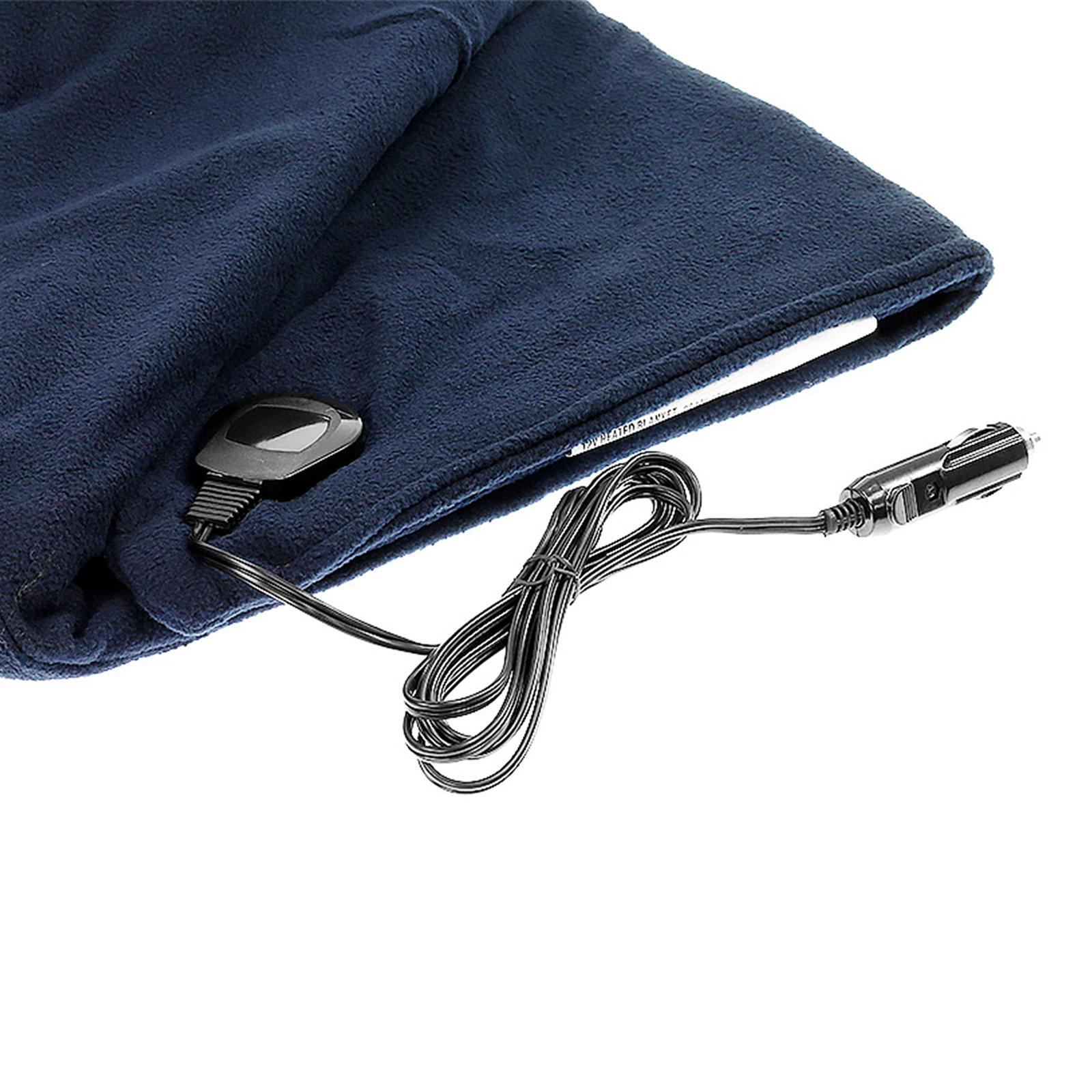 Heated Electric Car Blanket 150x110cm 12V - Blue - Bunnings Australia