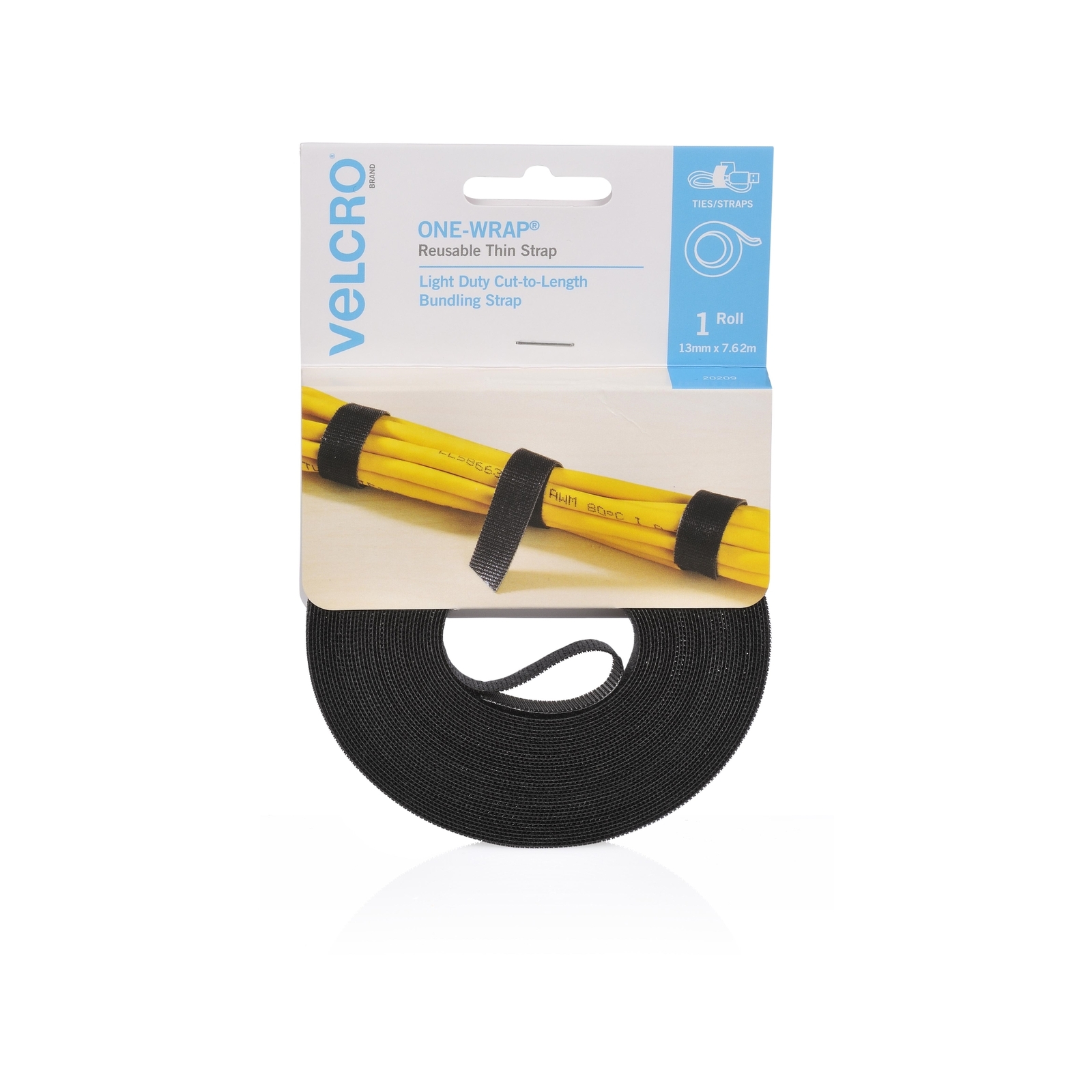 VELCRO Brand ONEWRAP 13mm x 7.62m Black Roll Bunnings Australia