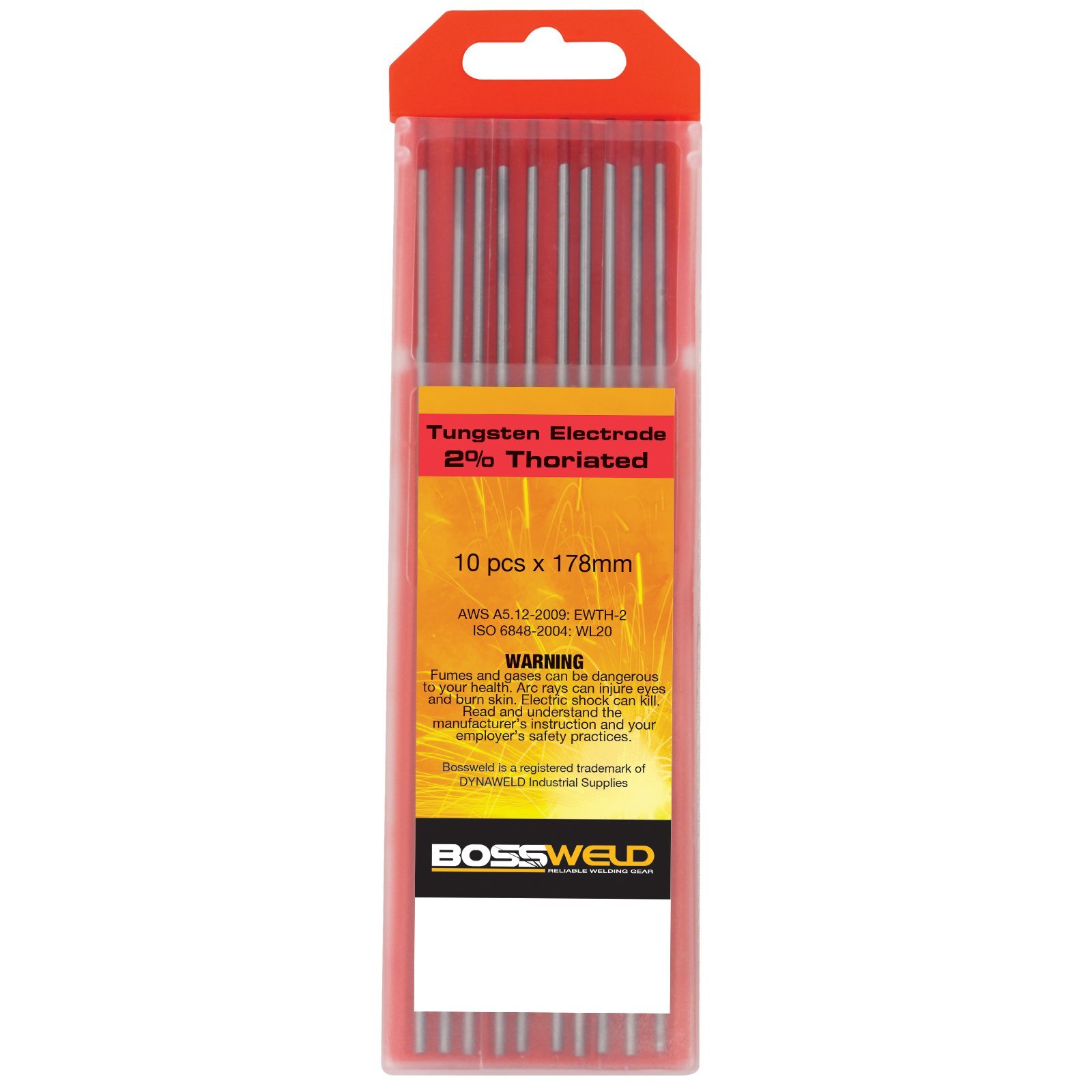 Bossweld 2.4mm 2 Thoriated Tungsten Electrode 10 Pack Bunnings