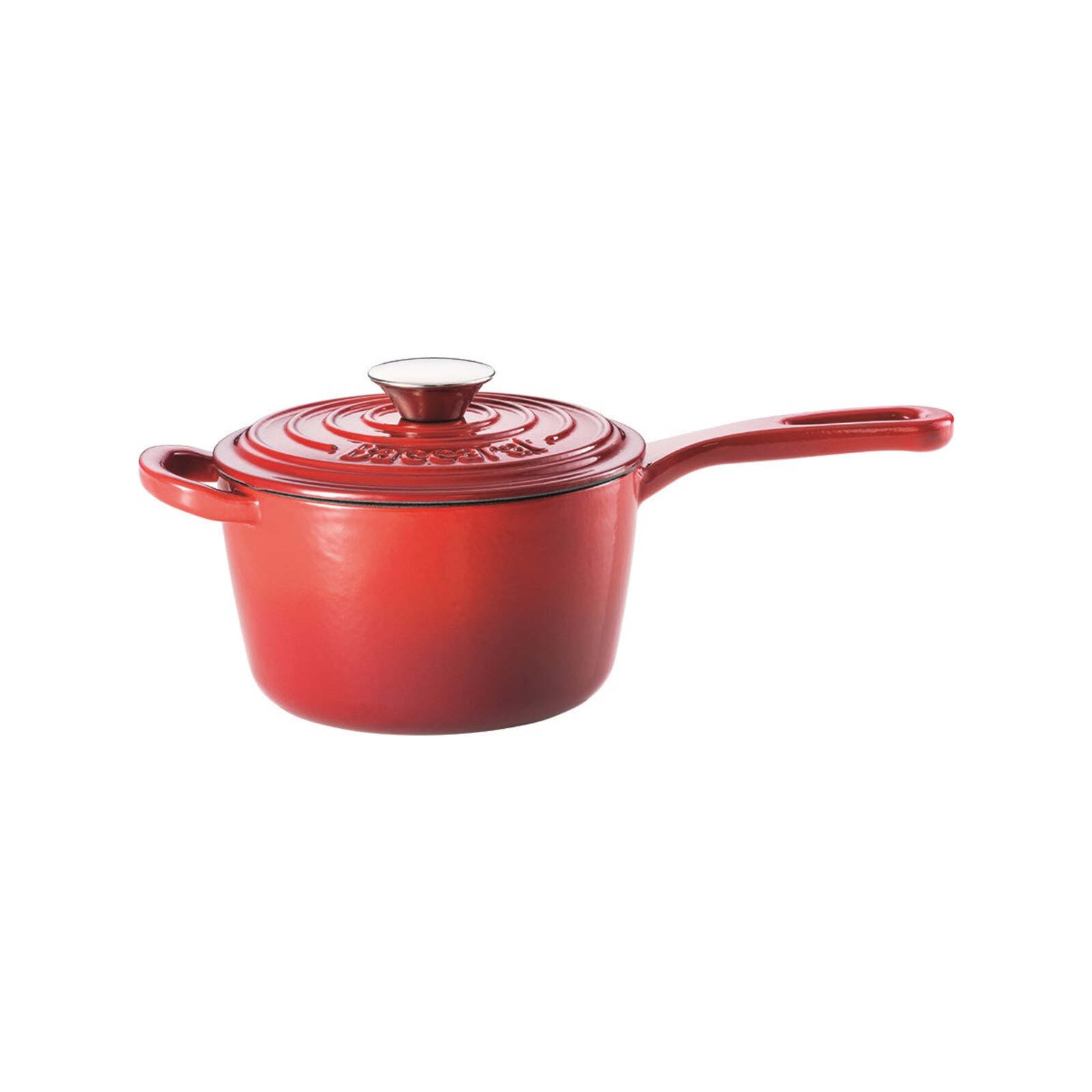 Baccarat Le Connoisseur Cast Iron Saucepan 16cm 1.5L Red Bunnings