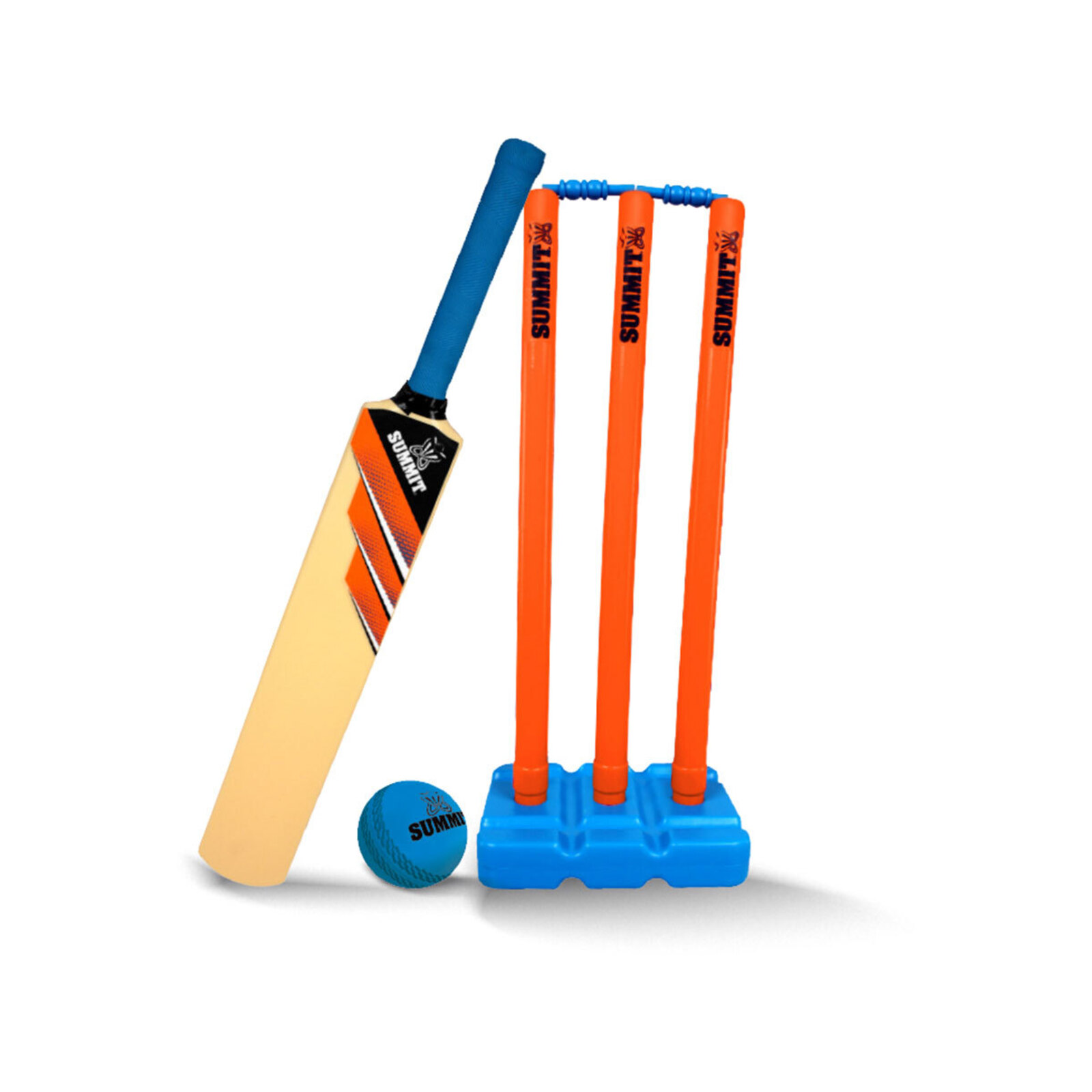 Summit Kid Plastic Cricket Set w/3 Stumps/Base/Bat/Ball Junior