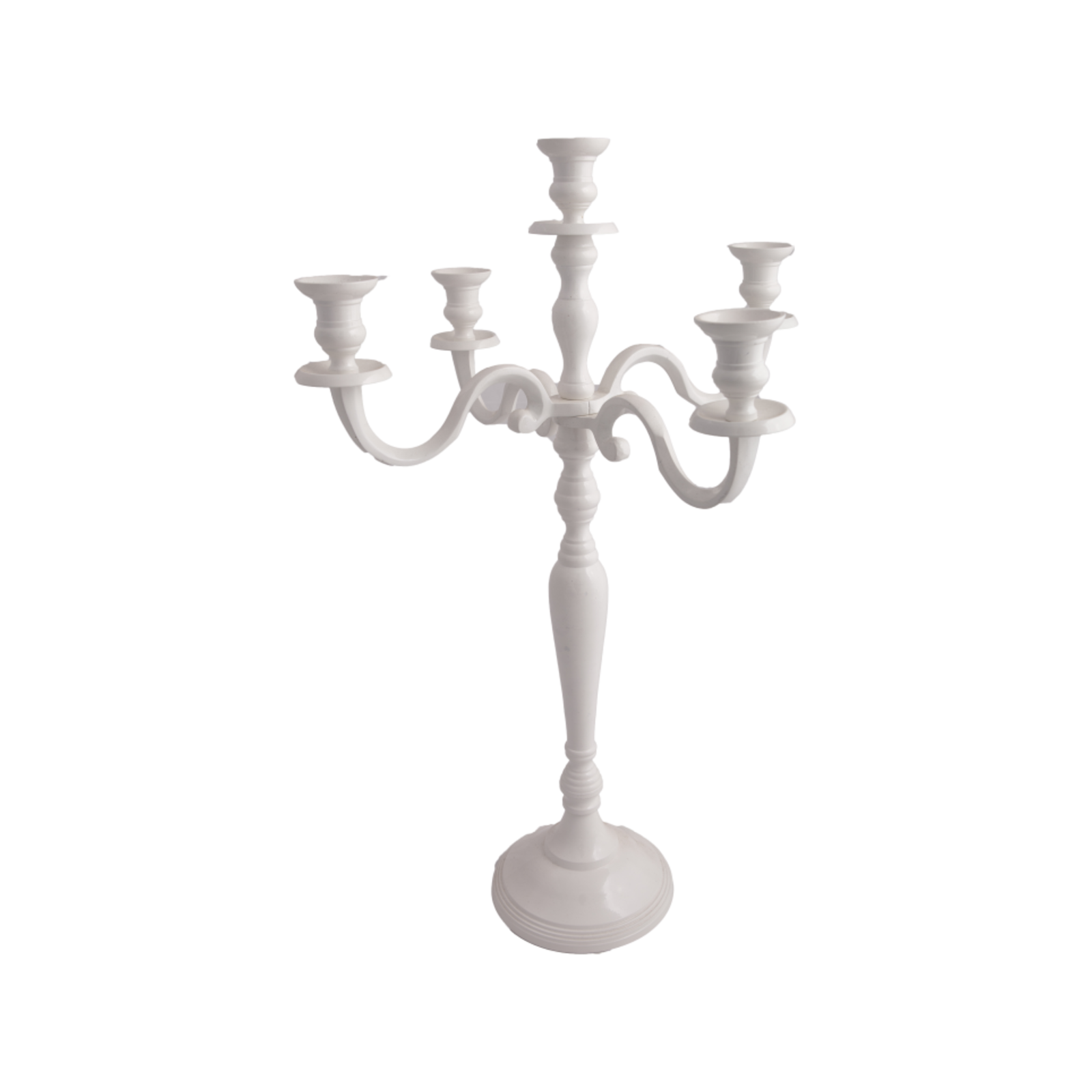 SSH COLLECTION Christine 60cm Tall 5 Candle Candelabra White