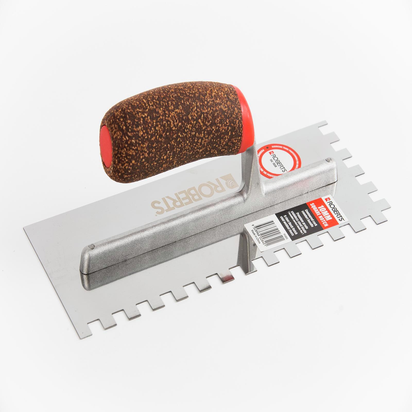 Roberts 10mm Square Notch Stainless Steel Adhesive Trowel Bunnings