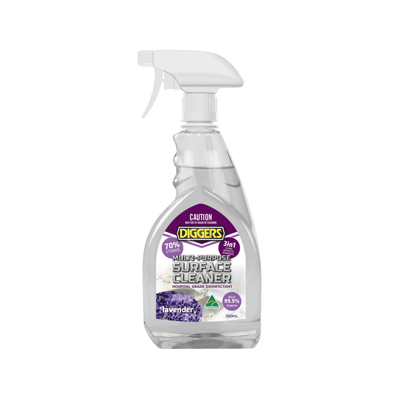 DIGGERS 500ml Lavender MultiPurpose Surface Cleaner Bunnings Australia
