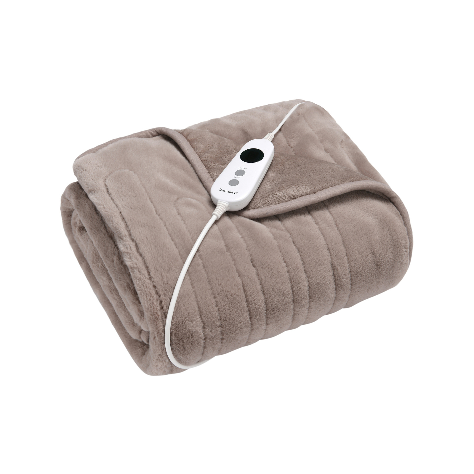 Dreamaker Faux Mink Heated Throw 160x120cm Mocha - Bunnings Australia