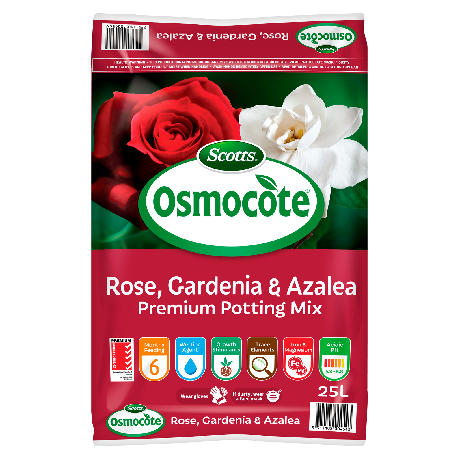 Scotts Osmocote 25L Rose Gardenia And Azalea Premium Potting Mix
