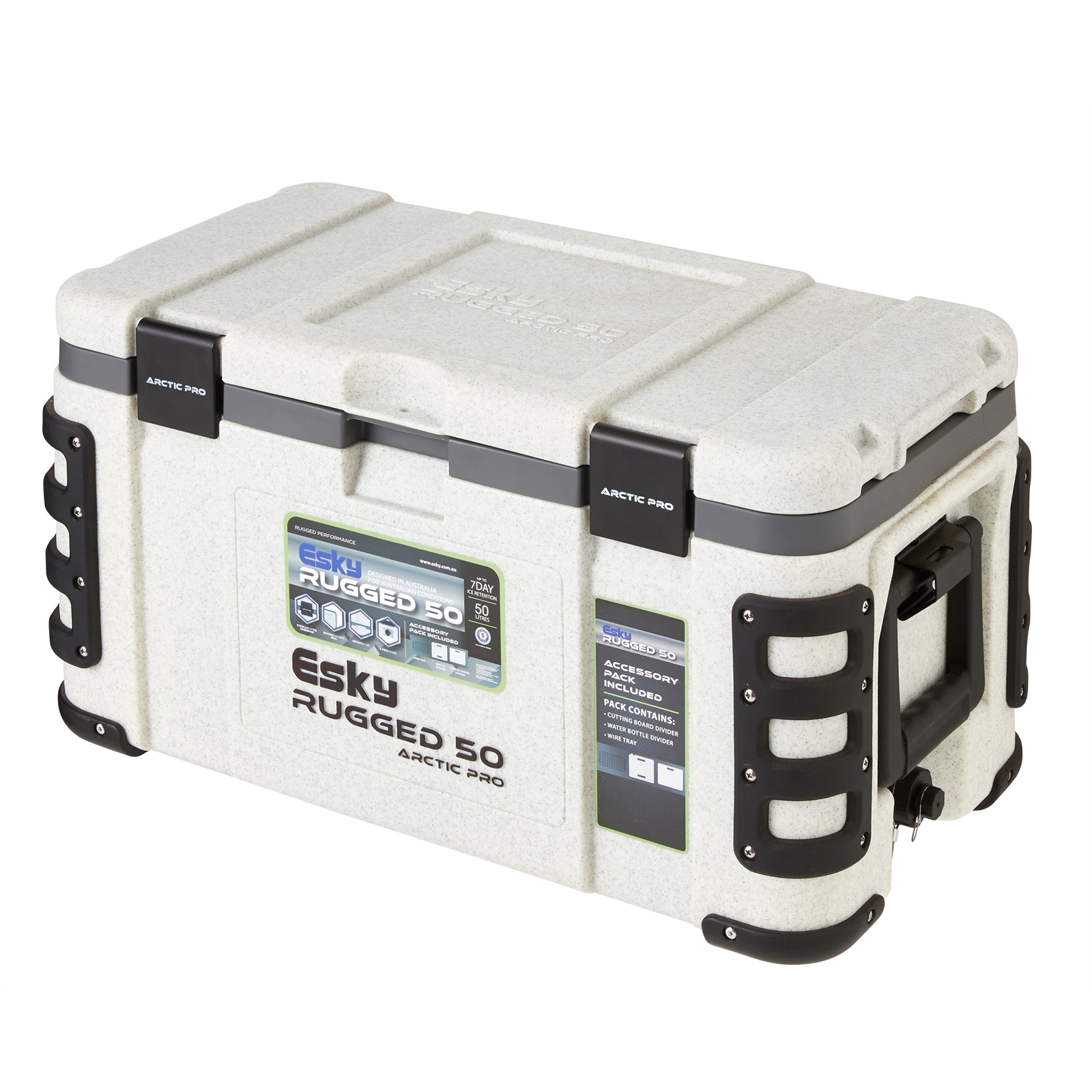 Esky 50L Arctic Pro Rugged Cooler With Accessory Pack Bunnings Australia