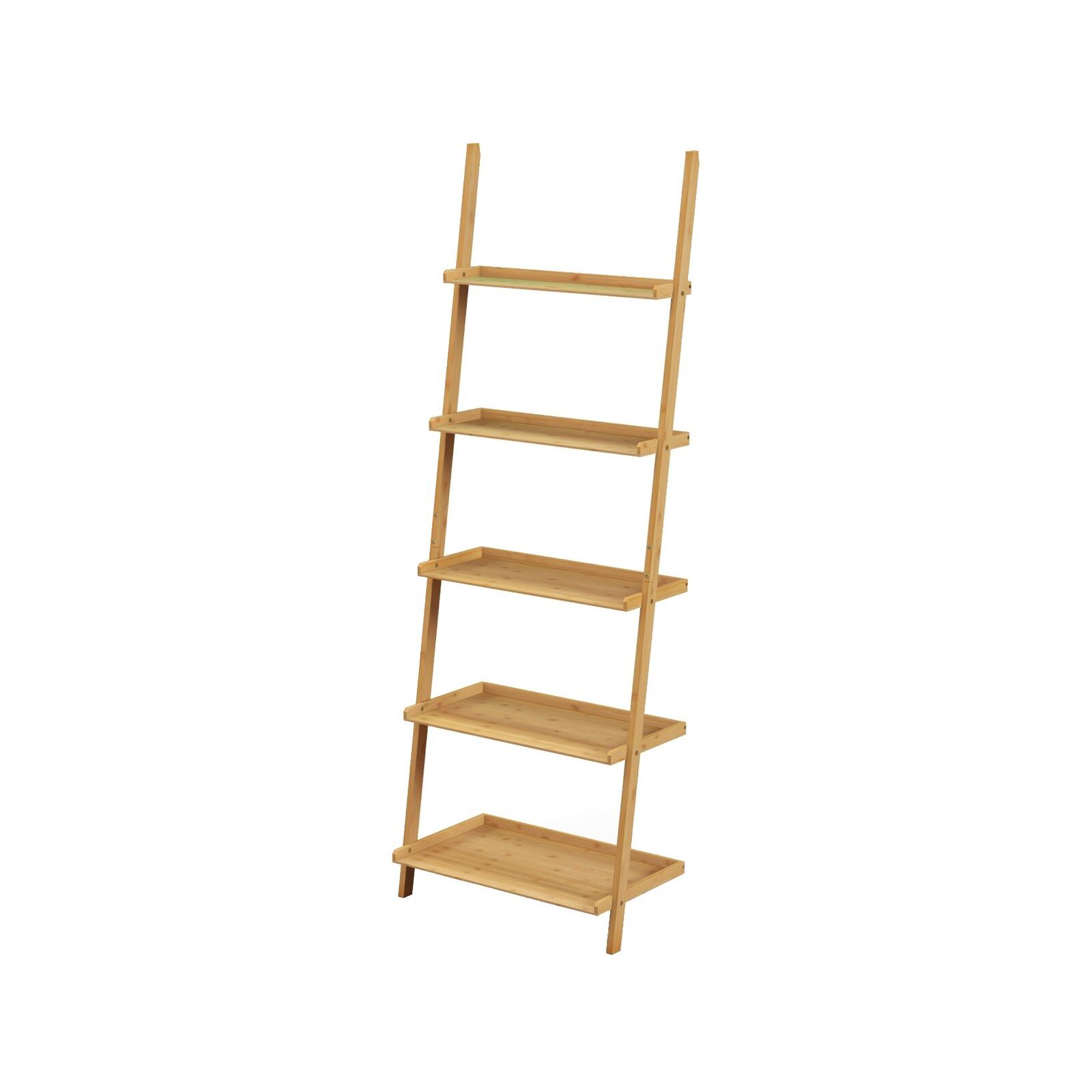 Costway 5-Tier Ladder Shelf Wall Bookcase Plant Flower Stand - Bunnings ...