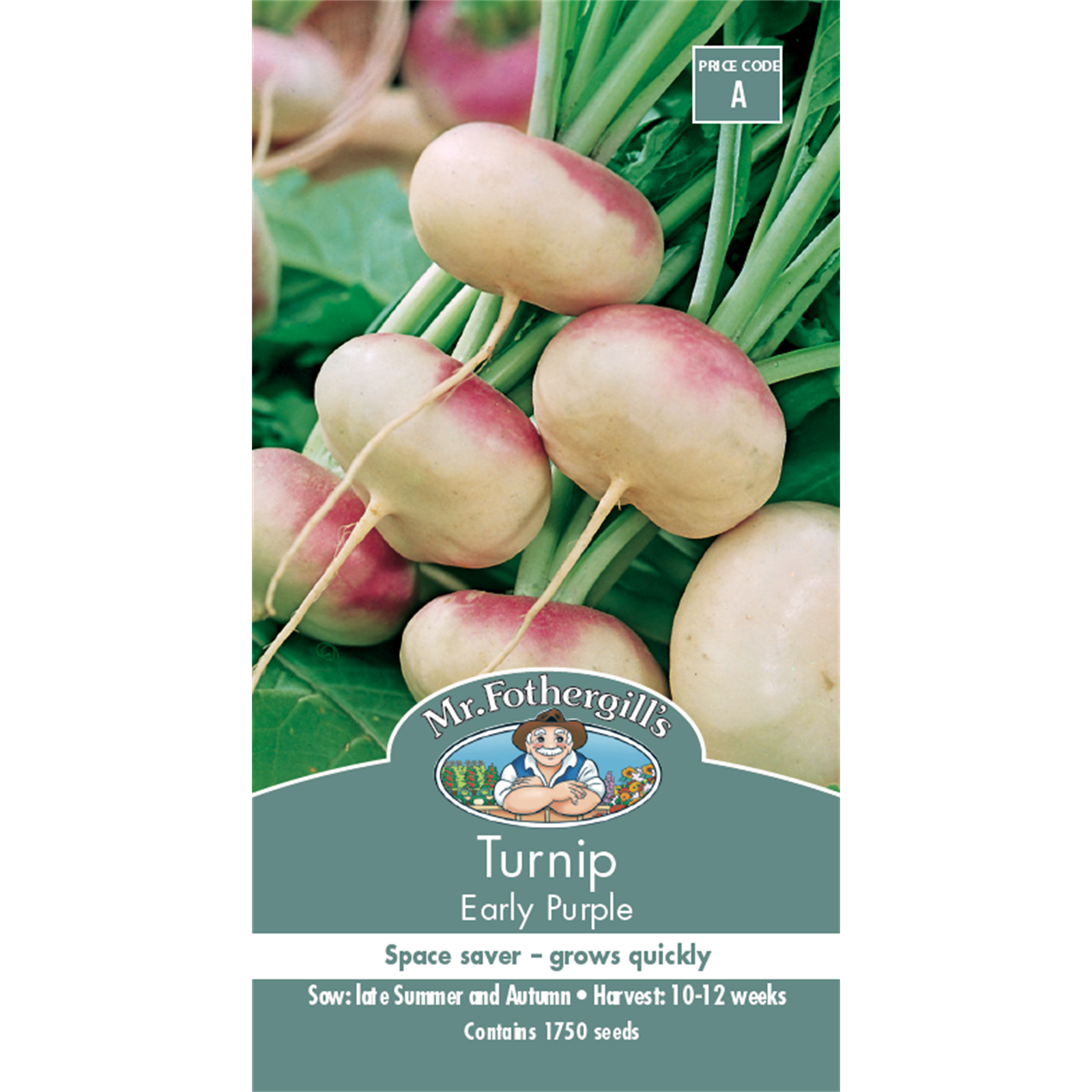 Mr Fothergill's Early Purple Turnip Vegetable Seeds Bunnings Australia