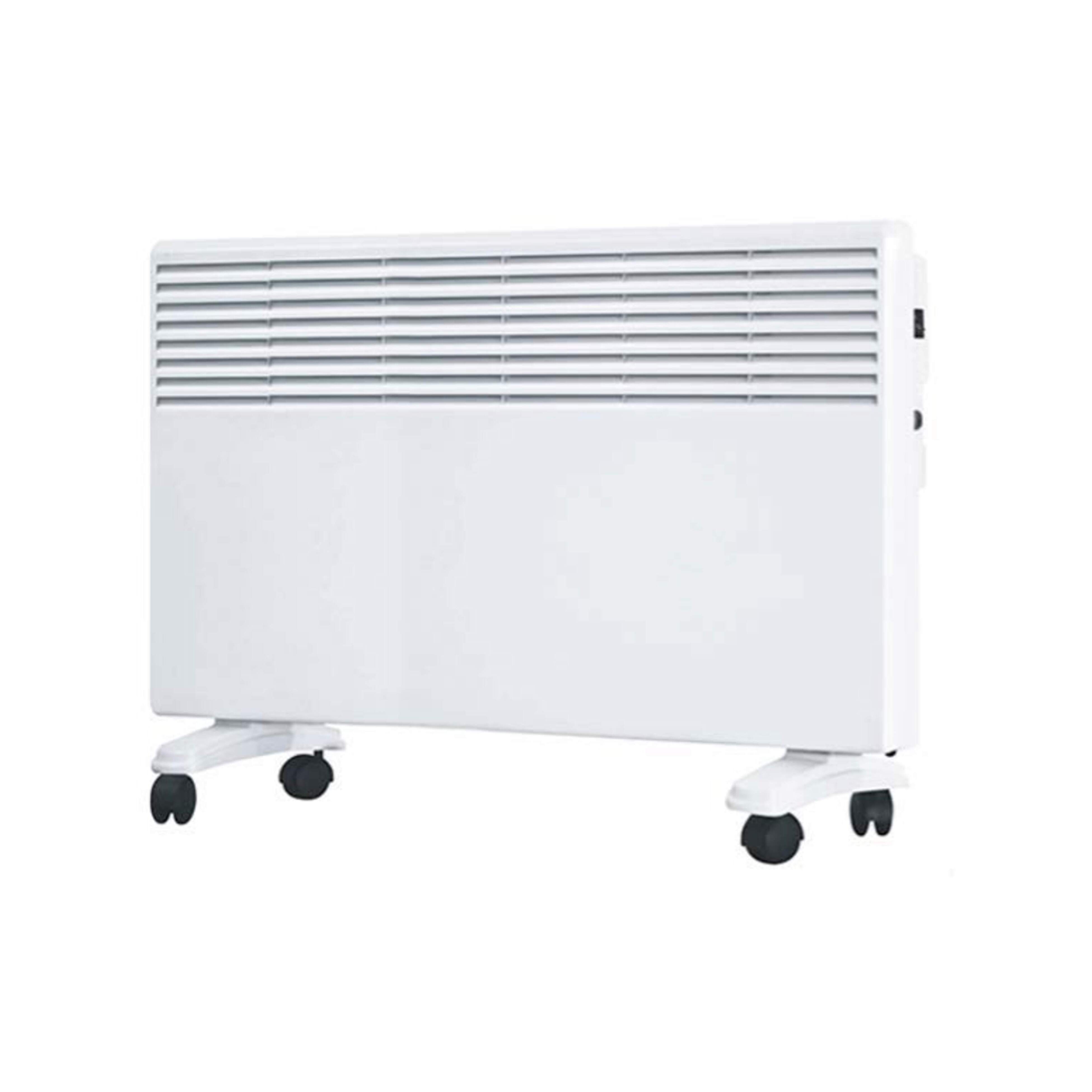White panel heater.