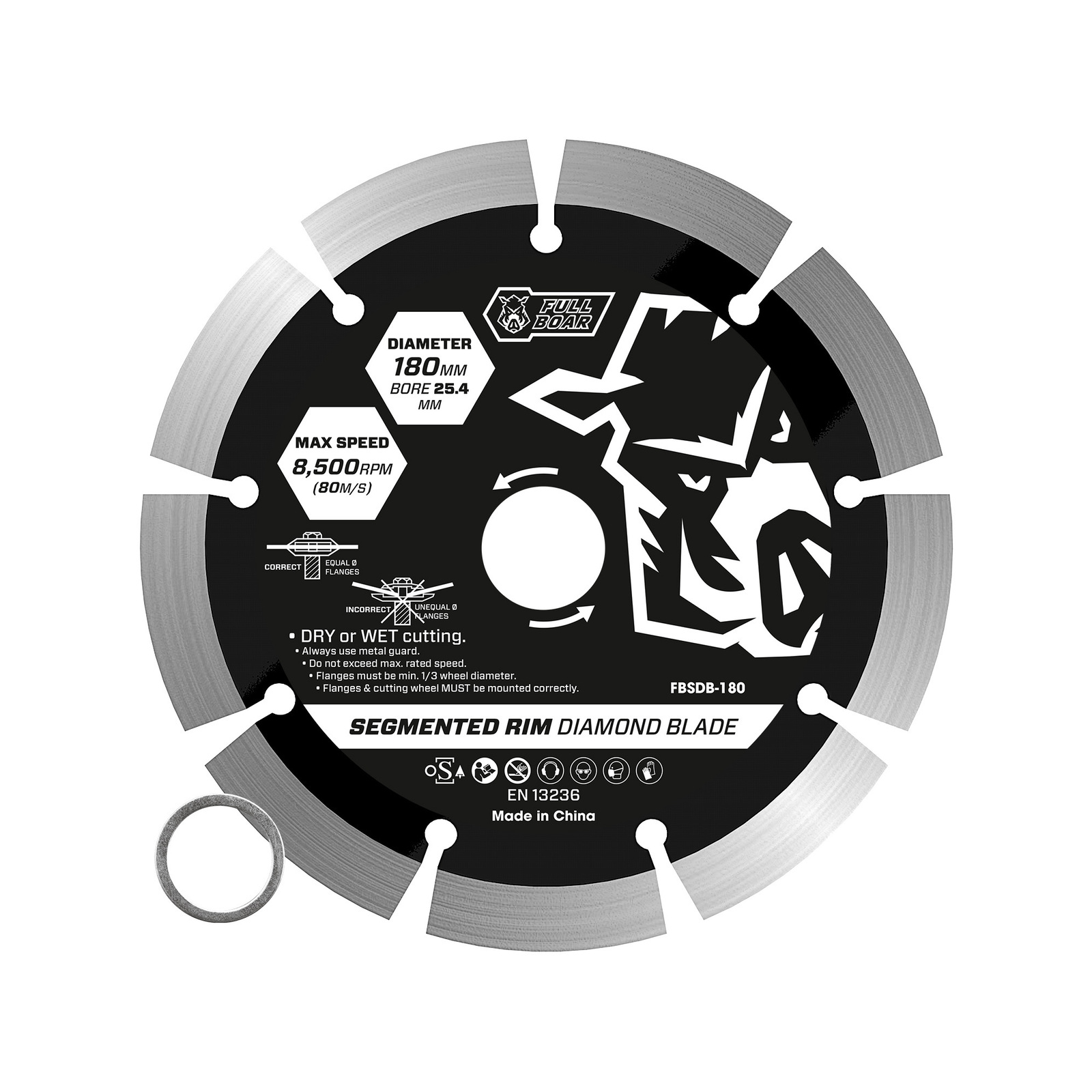 Full Boar 180mm Segmented Rim Diamond Blade Bunnings Australia