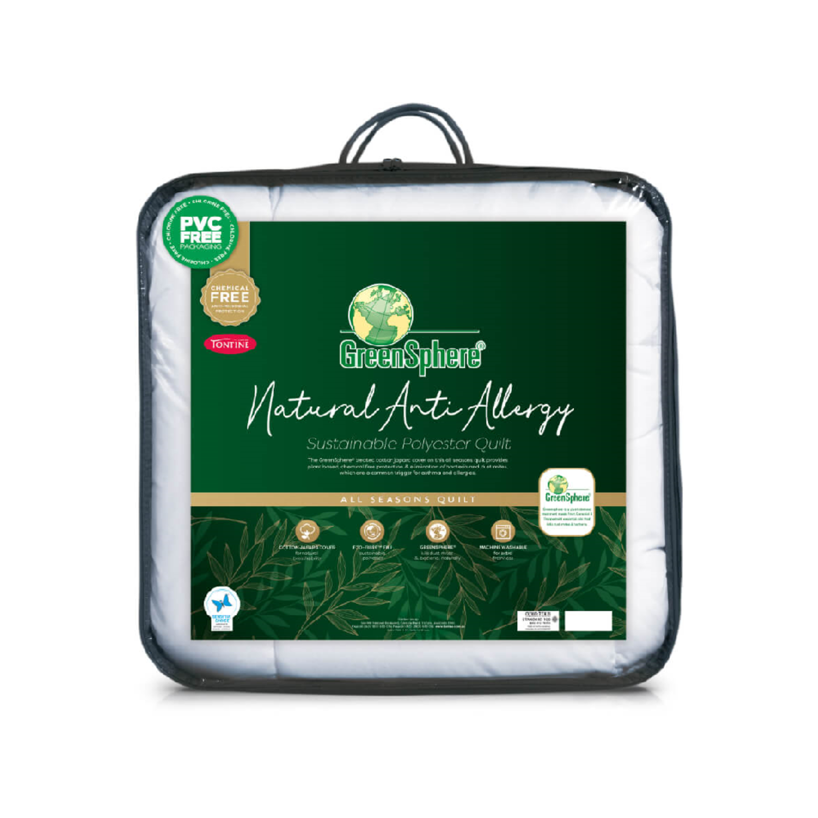 Tontine GreenSphere Natural Anti Allergy Quilt All Seasons King Bed