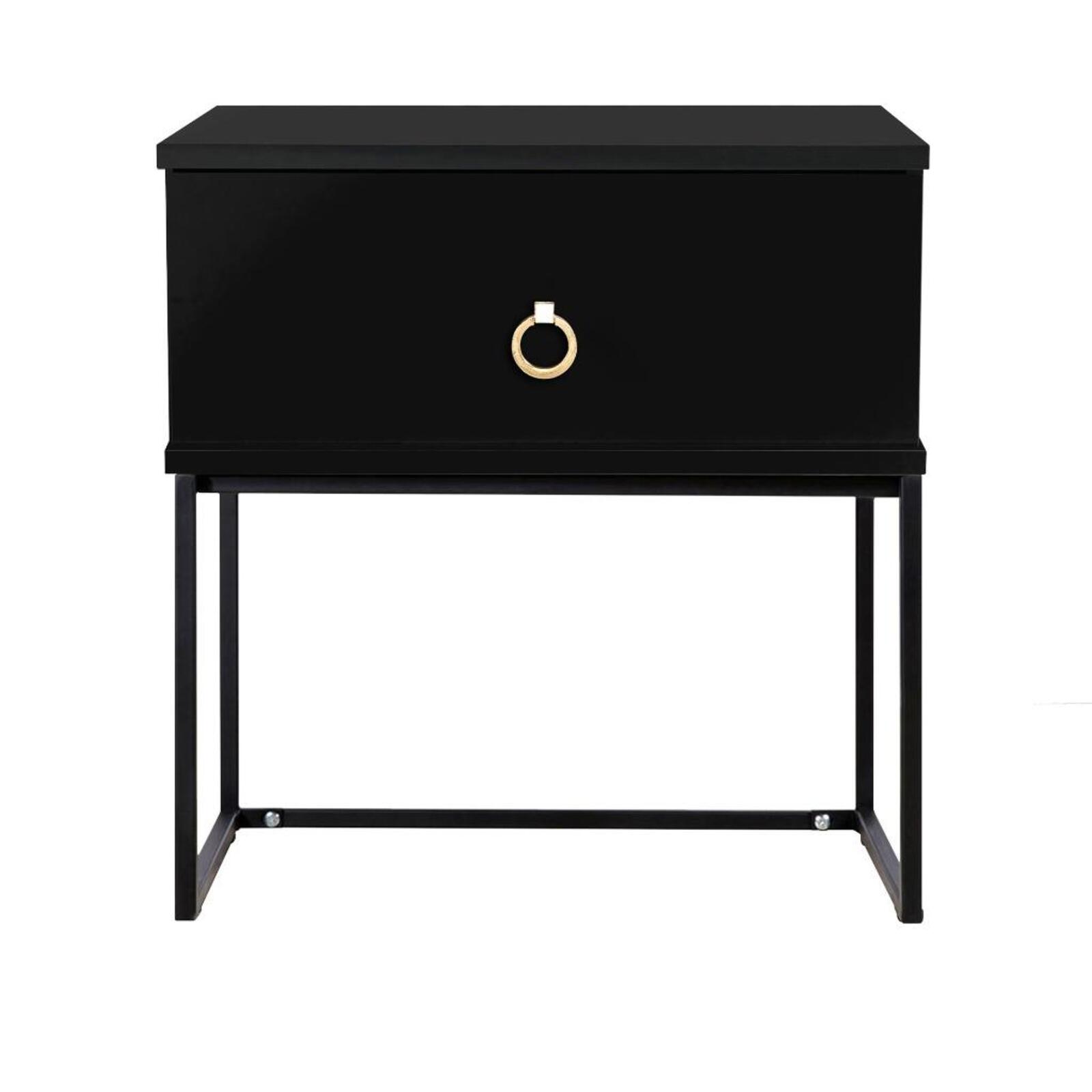 Morena Black Bedside Table - Bunnings Australia
