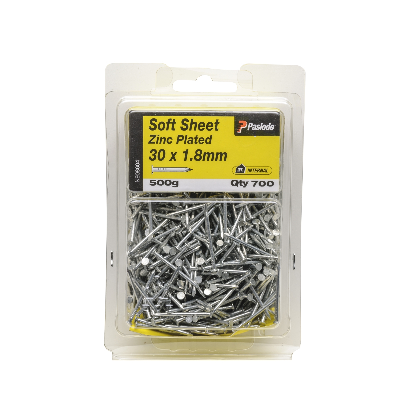 Paslode 30 x 1.8mm 500g Zinc Plated Soft Sheet Nail 700 Pack
