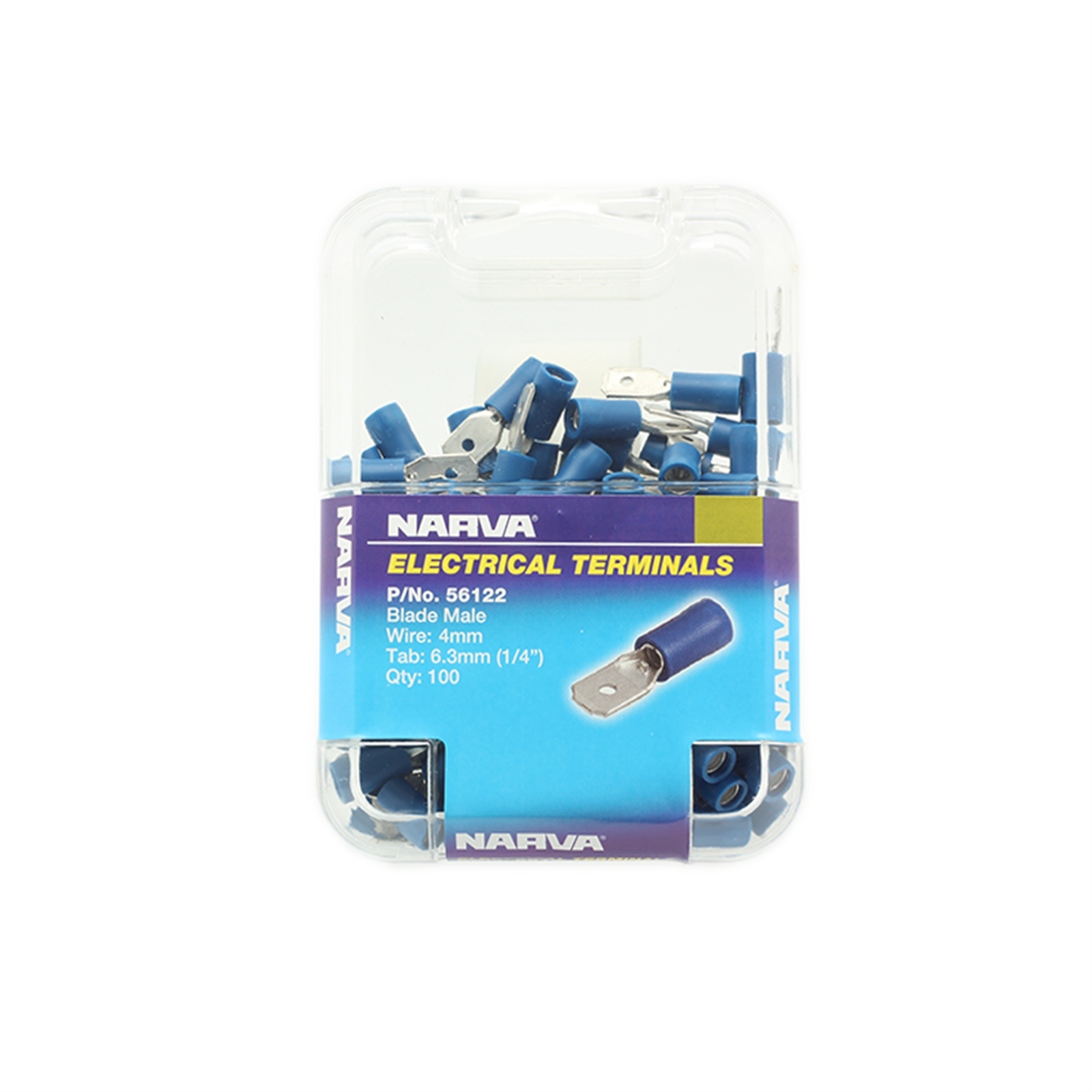 Narva 4mm Electrical Terminal Male Blade 100 Pack Bunnings Australia