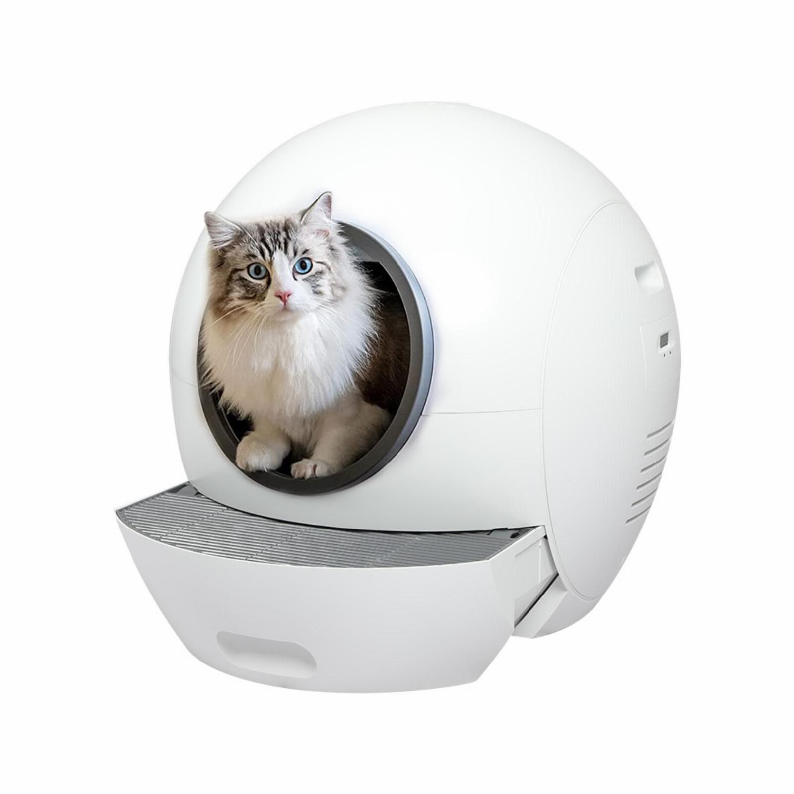 PaWz Automatic Smart Cat Litter Box Self-Cleaning Enclosed Kitty Toilet ...