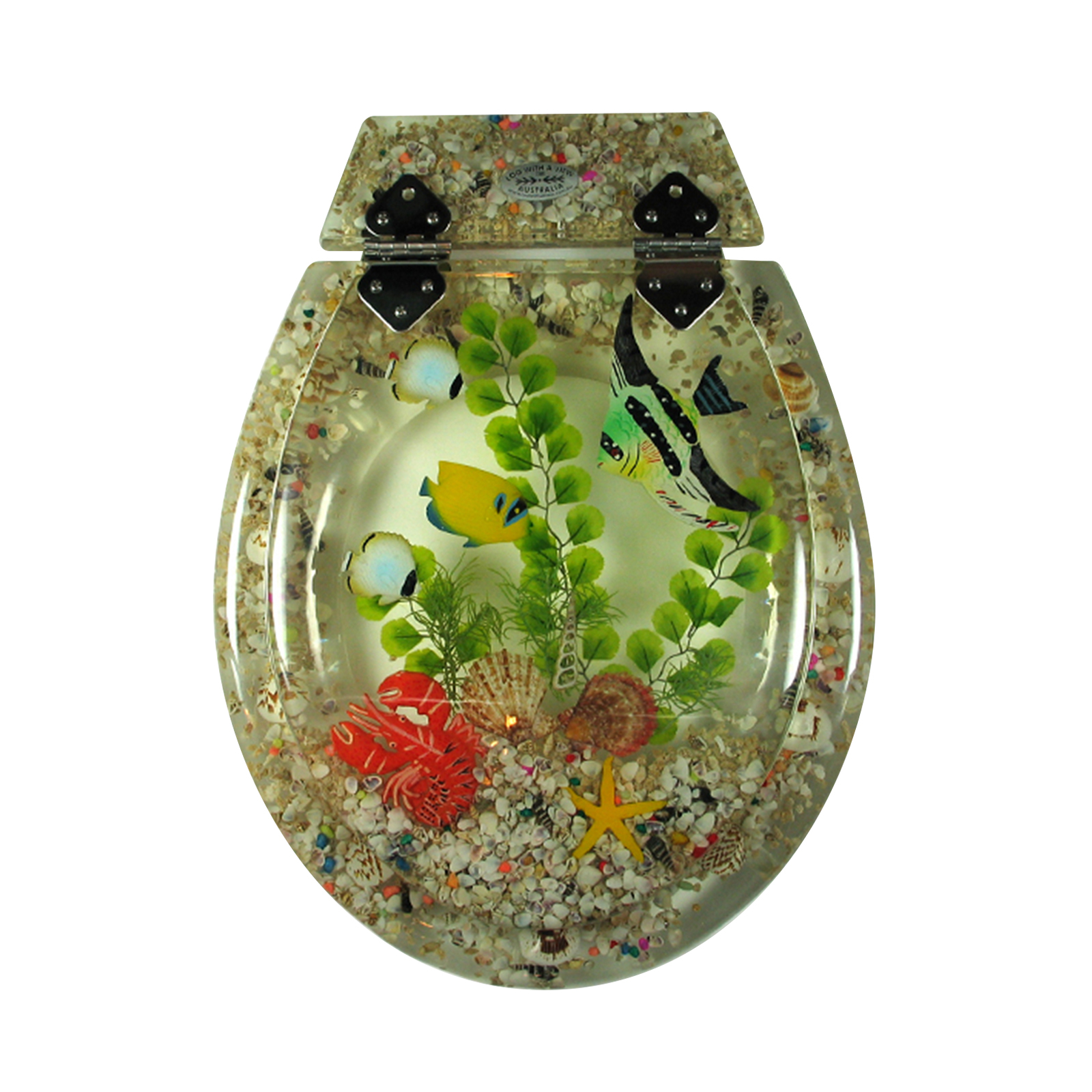 Loo With A View 3 Piece Clear Tropical Fish Toilet Seat Bunnings