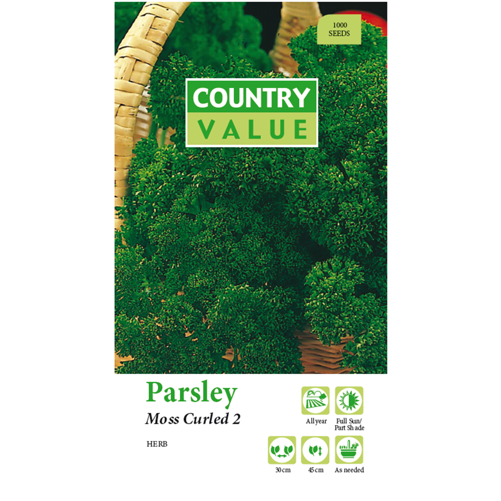 Country Value Moss Curled Parsley Seeds Bunnings Australia